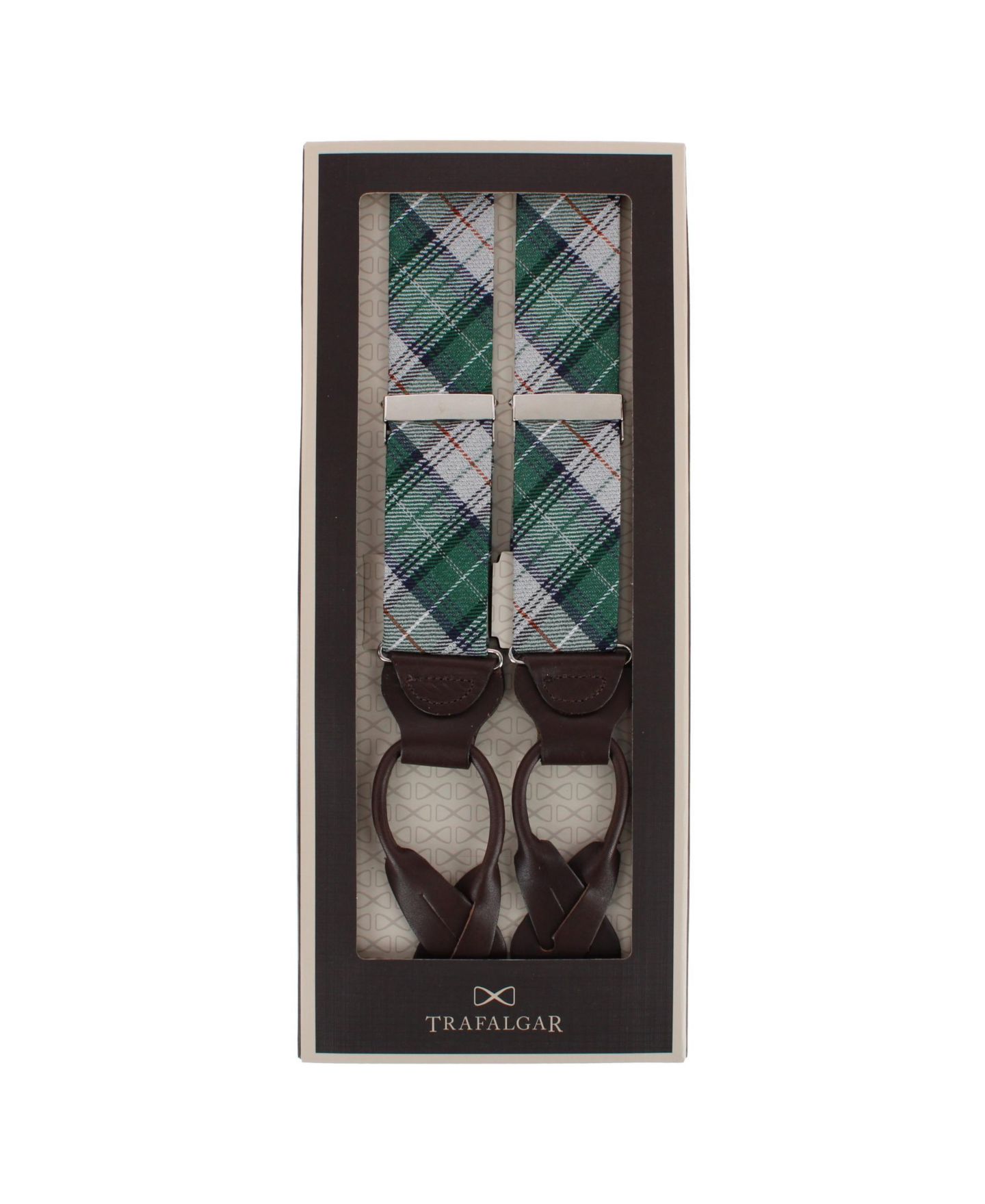 Мужские подтяжки TRAFALGAR Plaid Wool-Blend Y-Back Gerald Suspenders, цвет: Multiple — фото 4
