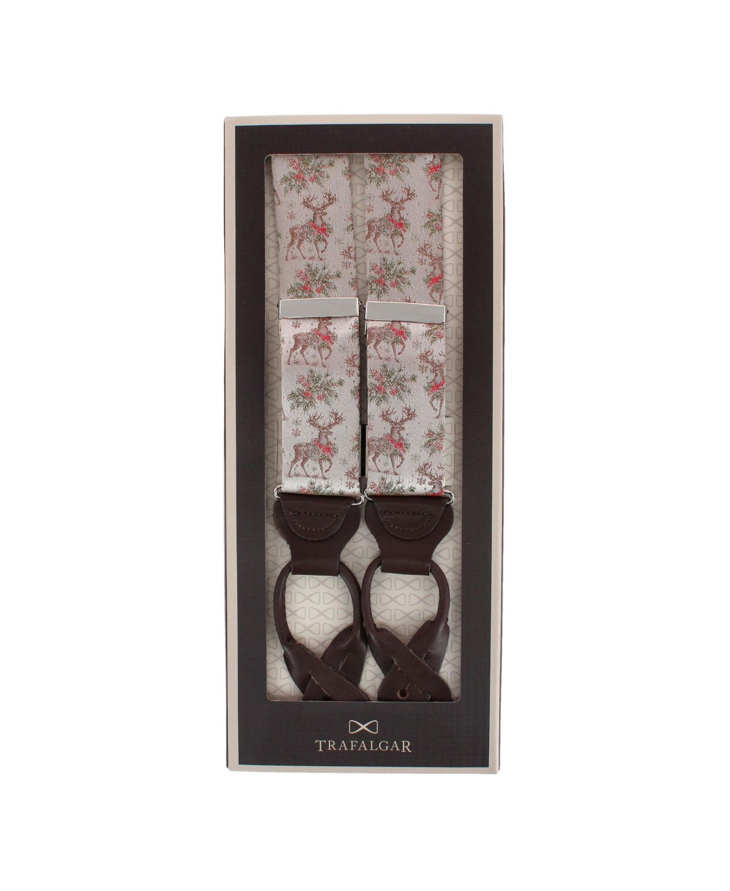Мужские подтяжки TRAFALGAR Holiday Reindeer Silk Suspenders, цвет: Multiple — фото 4