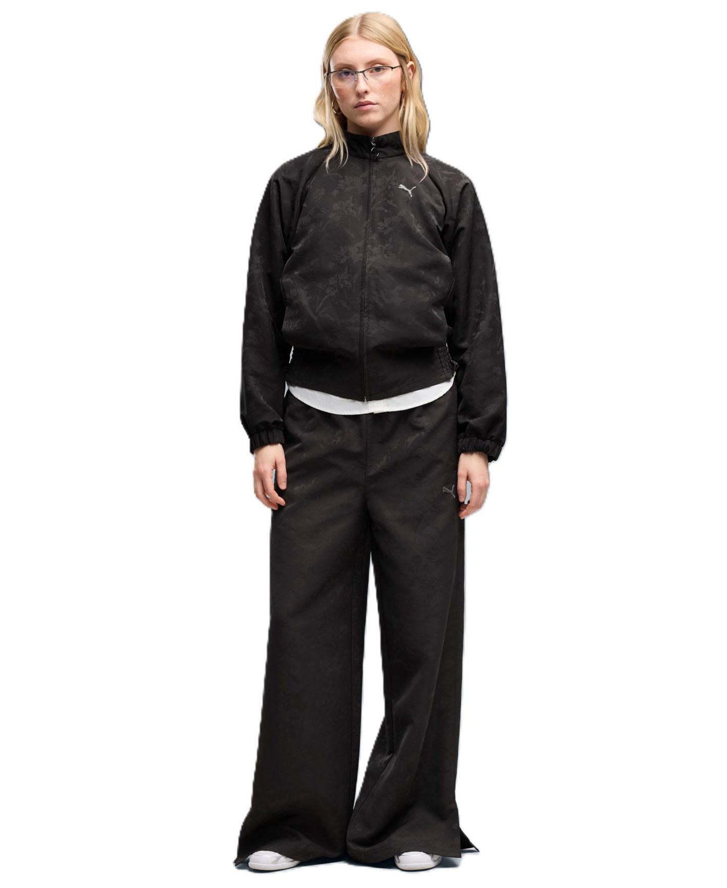 Женская куртка PUMA Ess Elevated Darling Floral Water-Resistant Track, цвет: Чёрный — фото 2