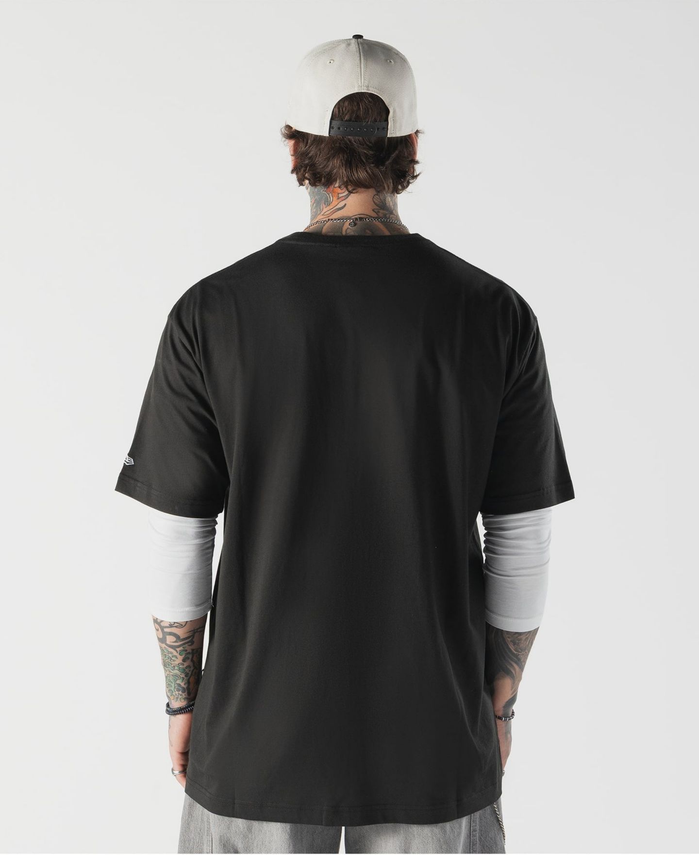Мужская футболка New Era Black New York Mets Lifestyle Glow Spray Paint — фото 2