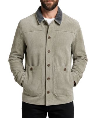 Men's Vintage Genuine Leather Suede Shirt Jacket