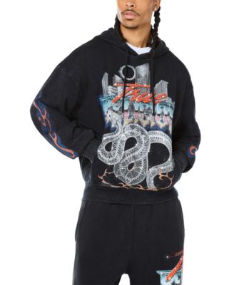 Men's Snake Crystal Rhinestone Boxy Hoodie