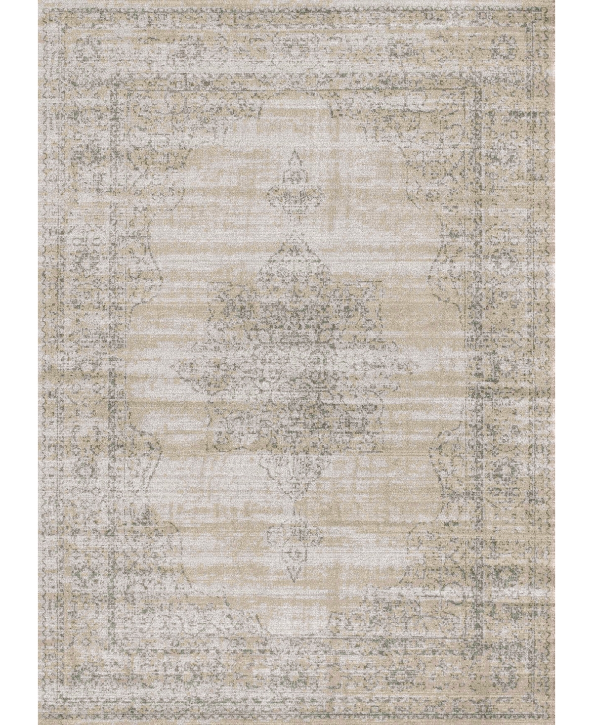 Closeout! Km Home 3563/0010/Beige Cantu Beige 3'3" x 4'11" Area Rug