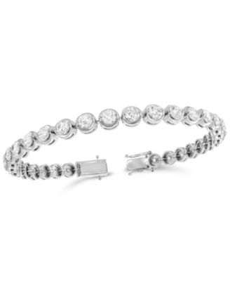 Lab-Grown White Sapphire Tennis Bracelet (7-5/8 ct. t.w.) in Sterling Silver