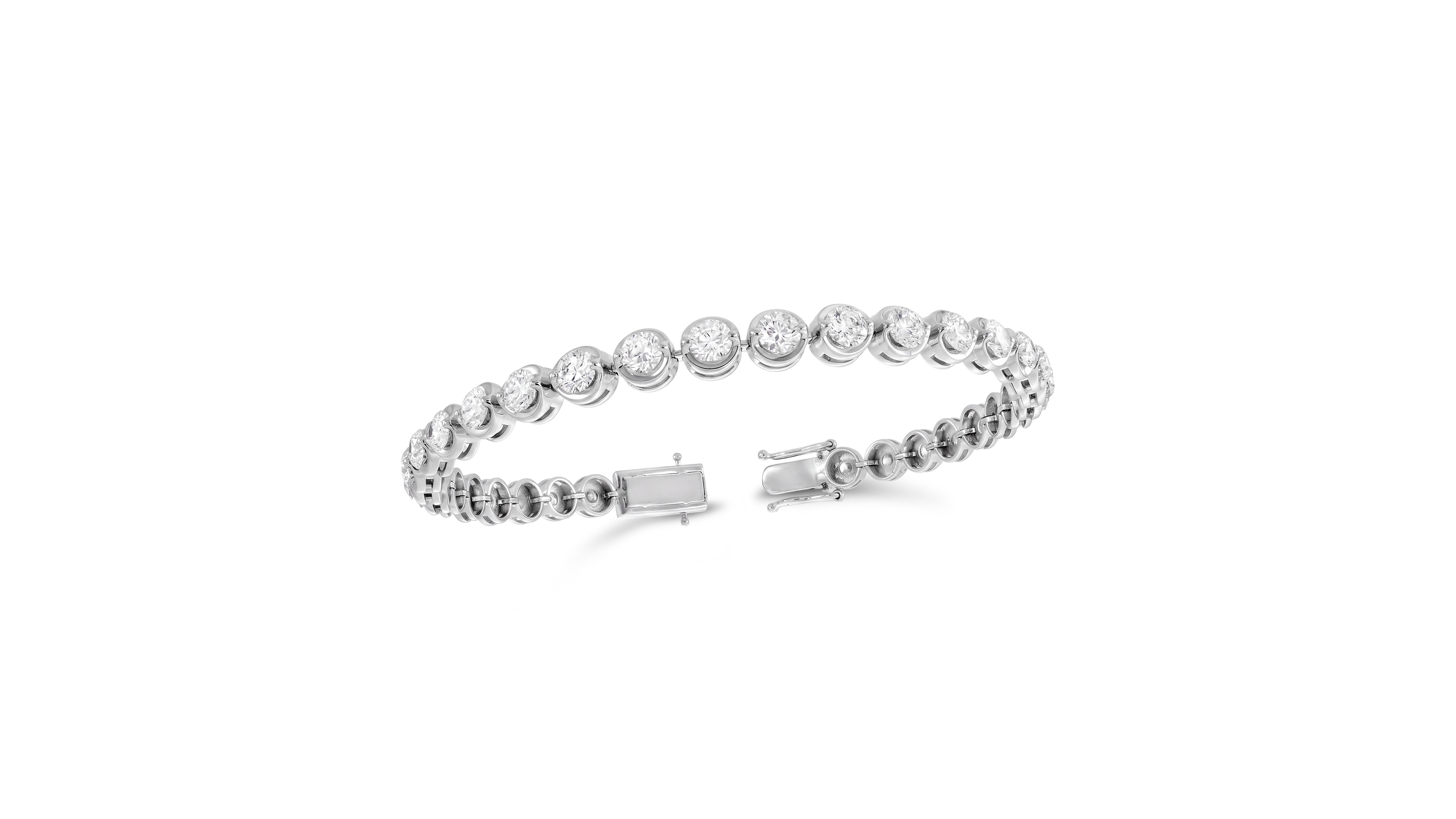 Lab Grown White Sapphire Tennis Bracelet (7-5/8 ct. t.w.) in Sterling Silver