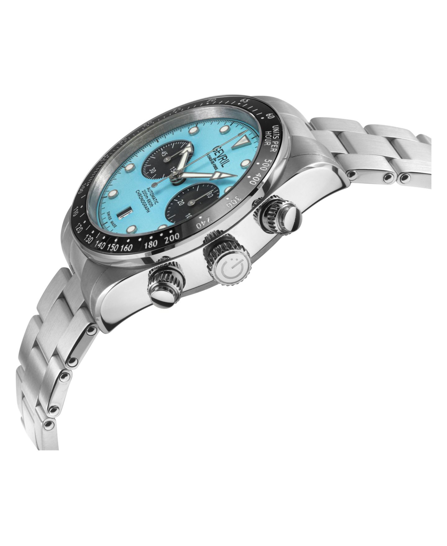 Мужские часы Gevril Swiss Automatic Barclay Silver Stainless Steel Bracelet Watch, 42mm, цвет: Серебряный — фото 3