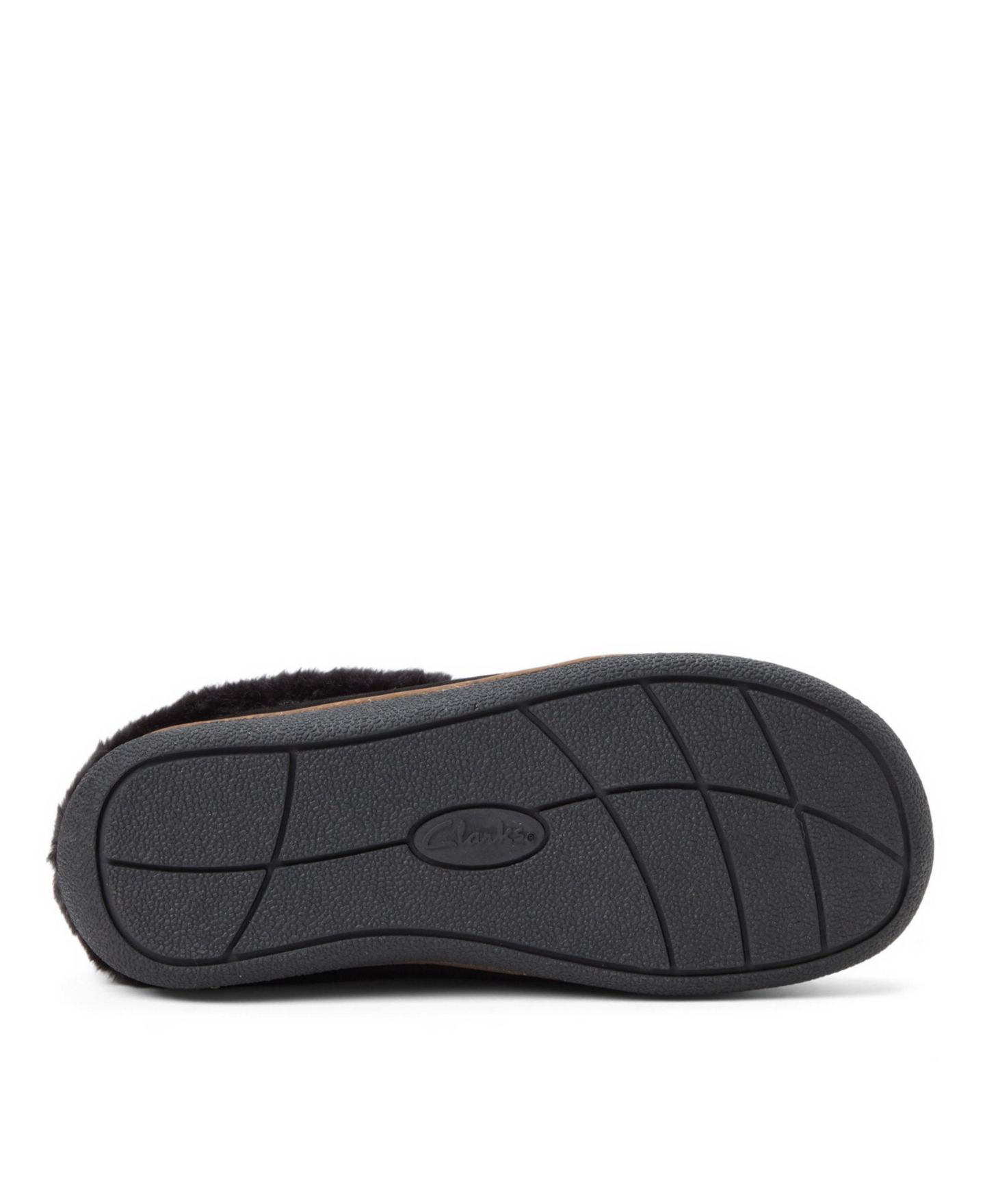 Женские тапочки Clarks Suede Clog Slippers With Faux Fur Cuff, цвет: Чёрный — фото 5