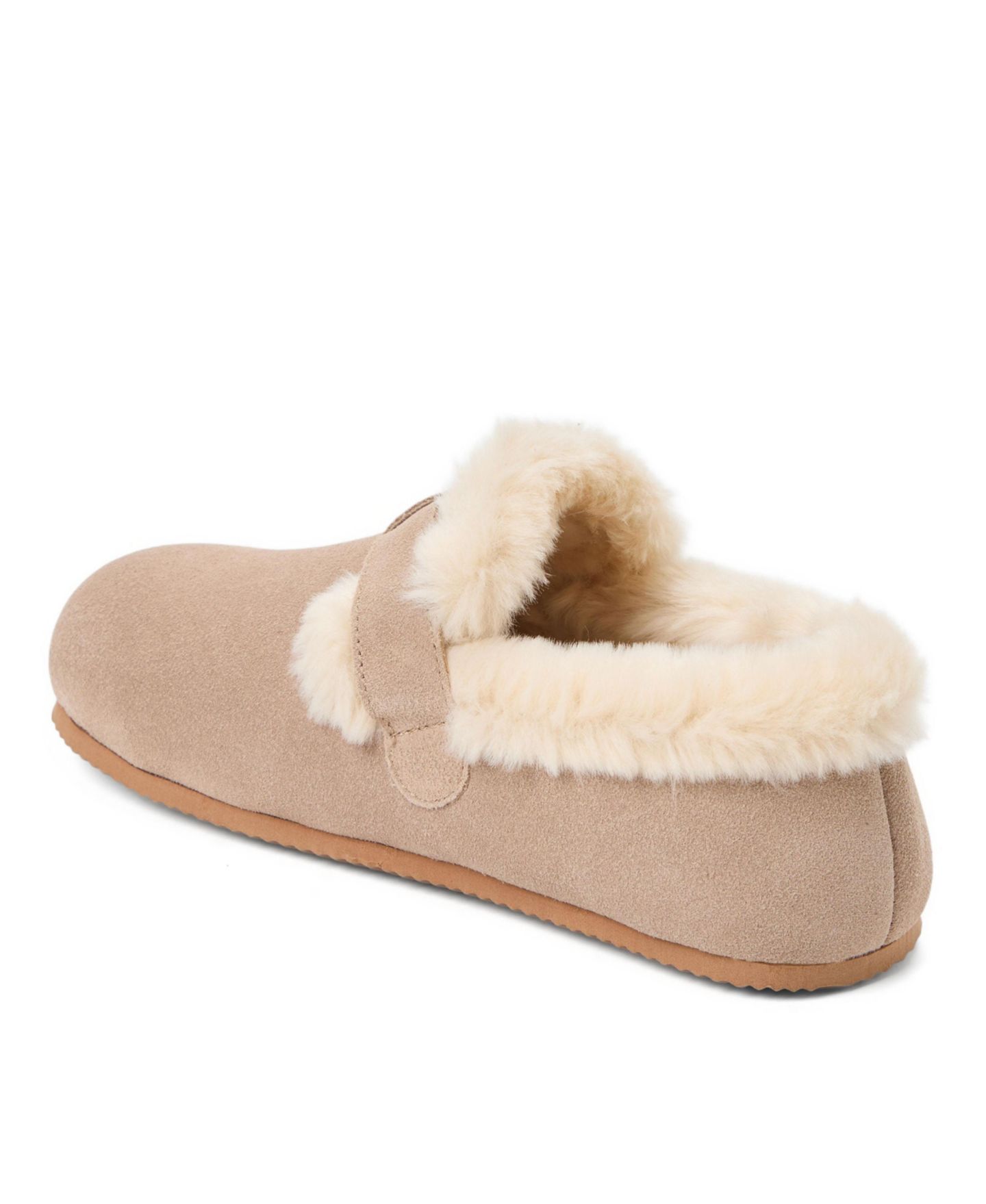 Женские тапочки Clarks Genuine Cow Suede Buckle Closed Back Slippers, цвет: Серо-коричневый — фото 7