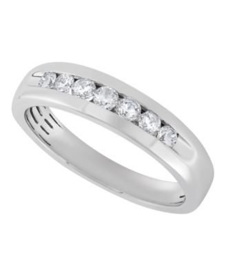 Lab-Grown Diamond Wedding Band Ring (1/2 ct. t.w.) in 10k White Gold