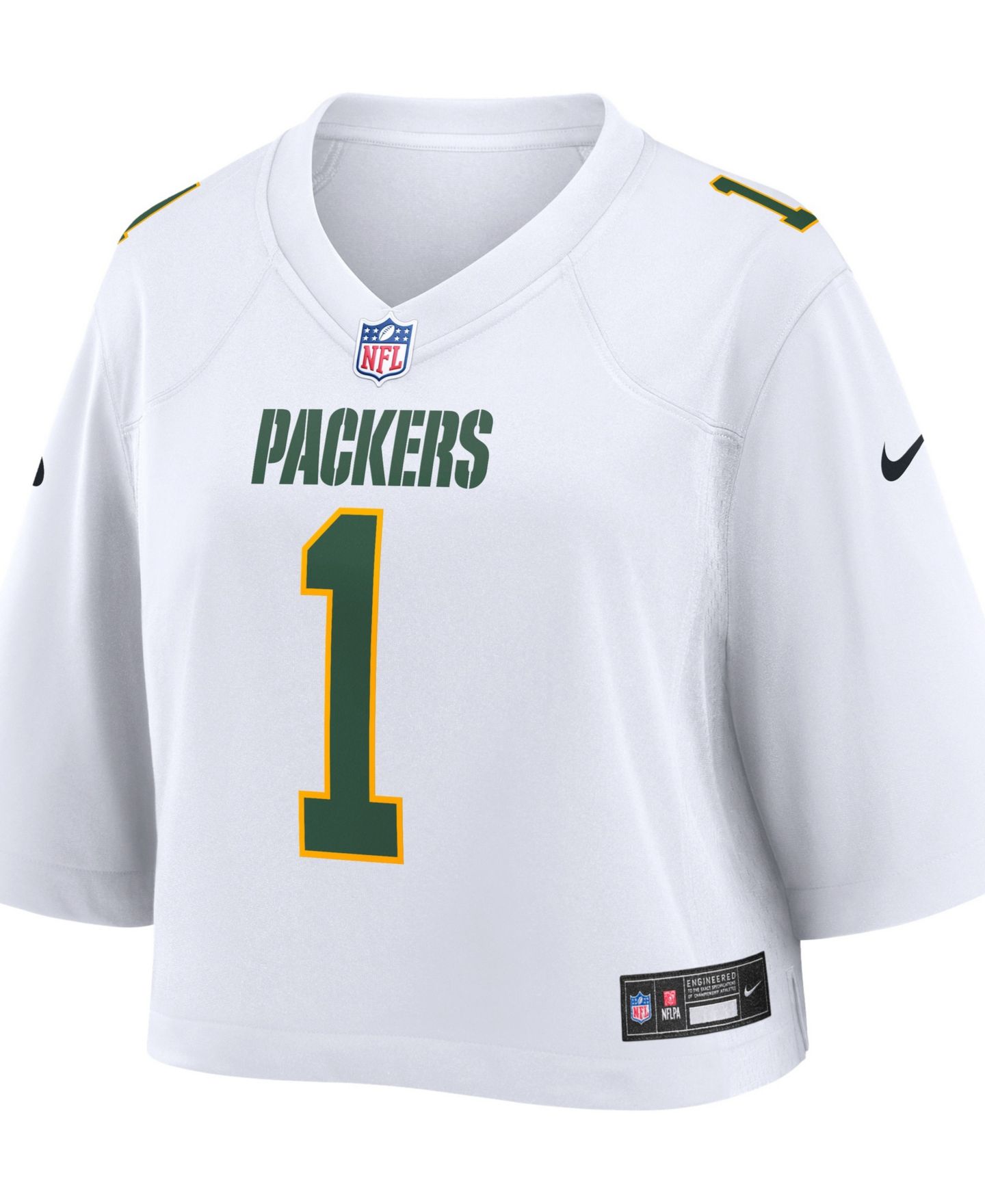 Женский топ Nike Micah Parsons White Green Bay Packers Cropped Fashion Game Jersey — фото 3