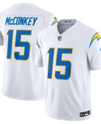 Men's Ladd McConkey White Los Angeles Chargers Alternate Vapor F.U.S.E. Stitched Limited Jersey