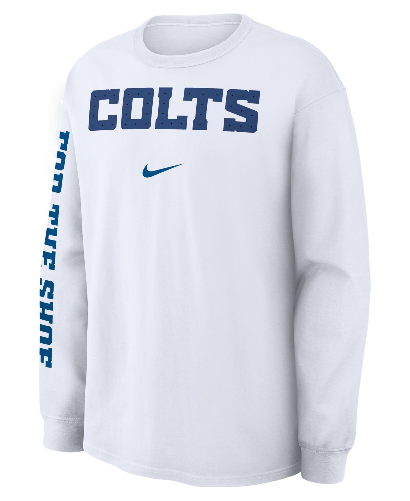 Мужская футболка Nike White Indianapolis Colts 2026 Rivalries Collection Max90 Long-Sleeves — фото 3