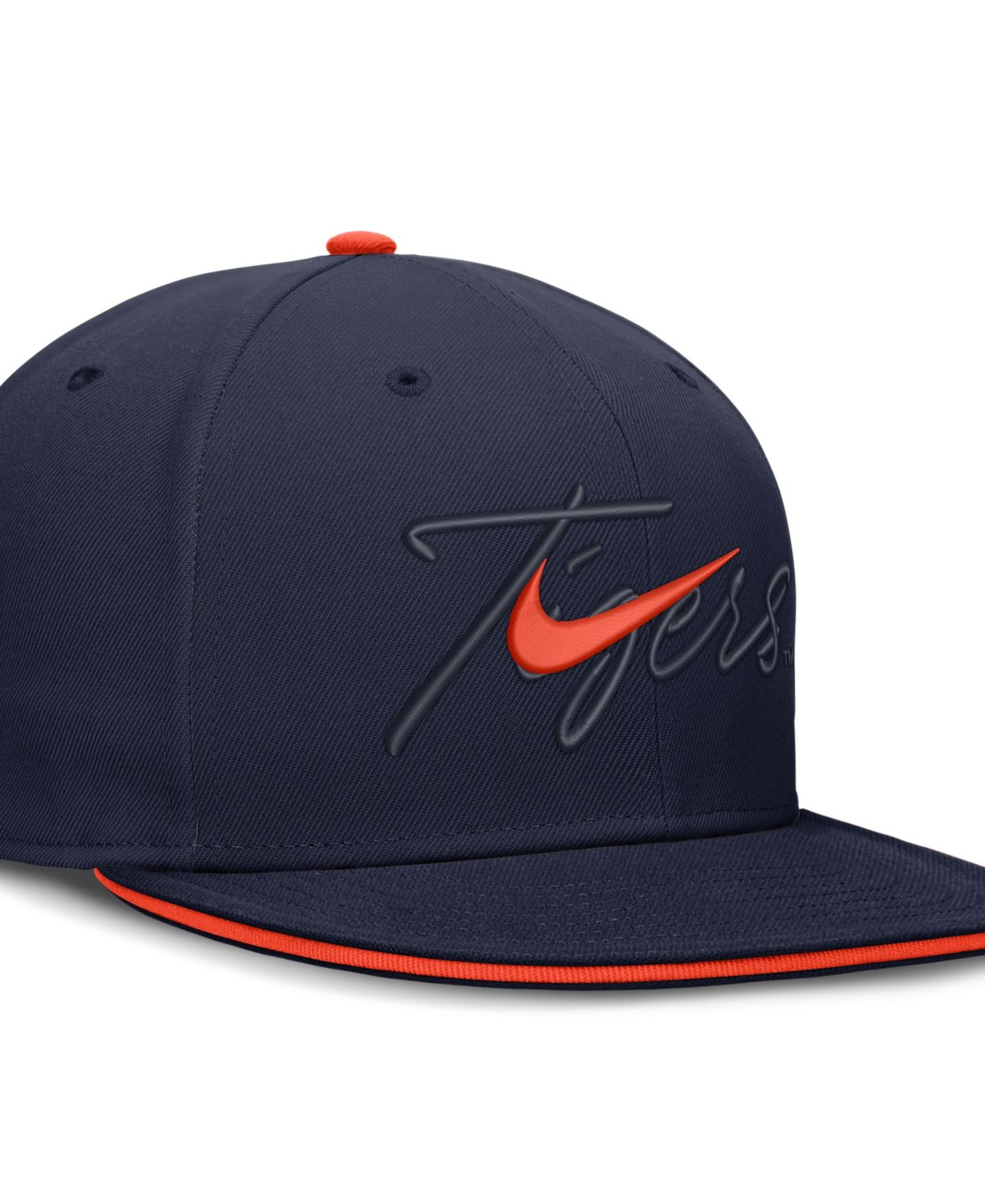Мужская кепка Nike Navy Auburn Tigers Dri-FIT Primetime Script Fitted Hat — фото 4