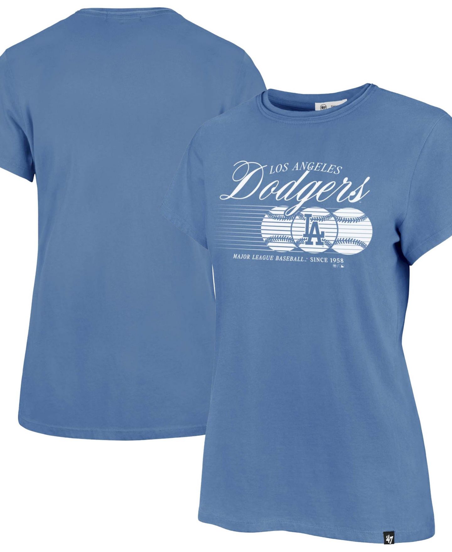 Женская футболка '47 Brand Blue Los Angeles Dodgers Speed Throw Frankie — фото 1