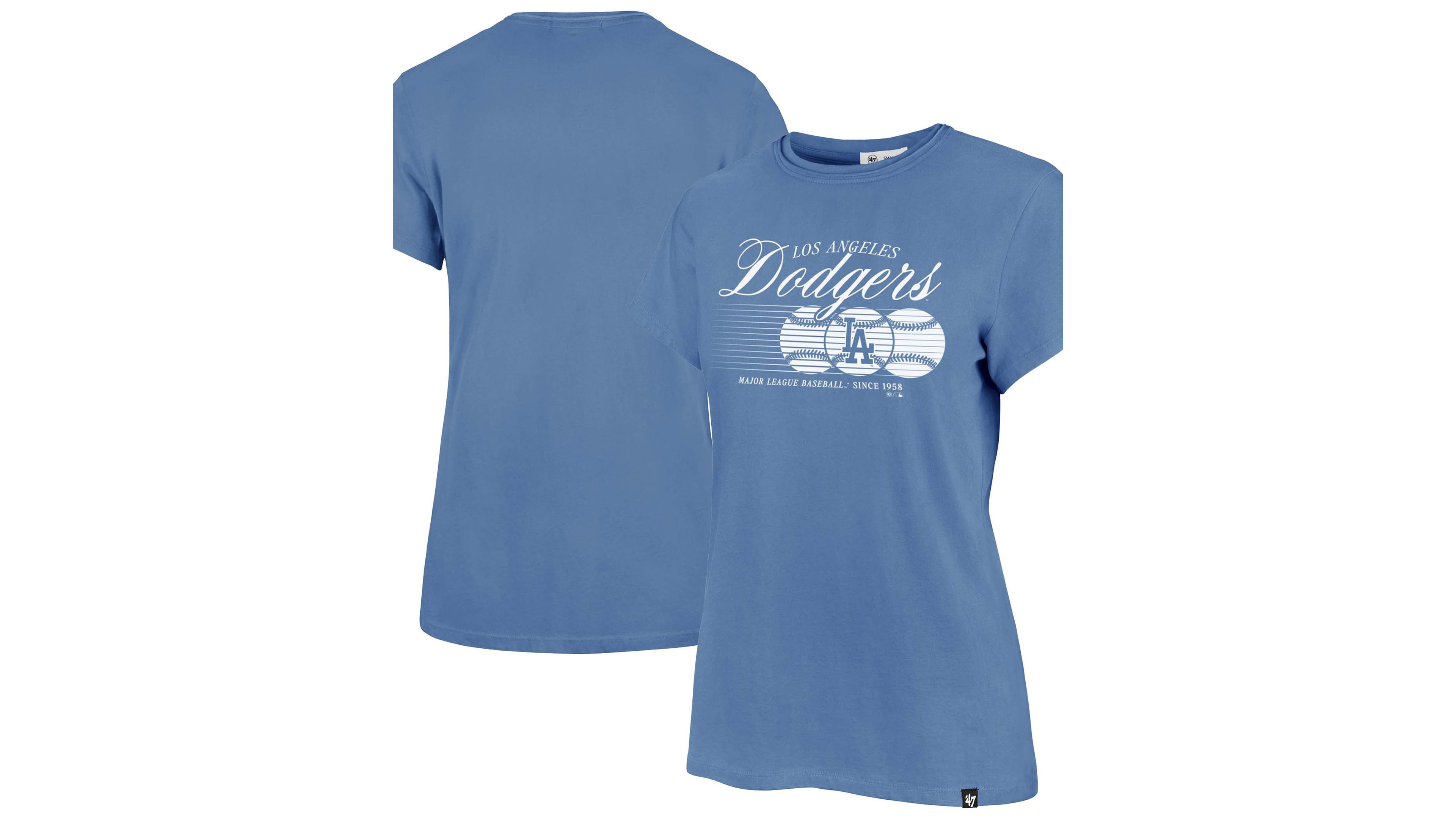 '47 Brand Women's Blue Los Angeles Dodgers Speed Throw Frankie T-Shirt