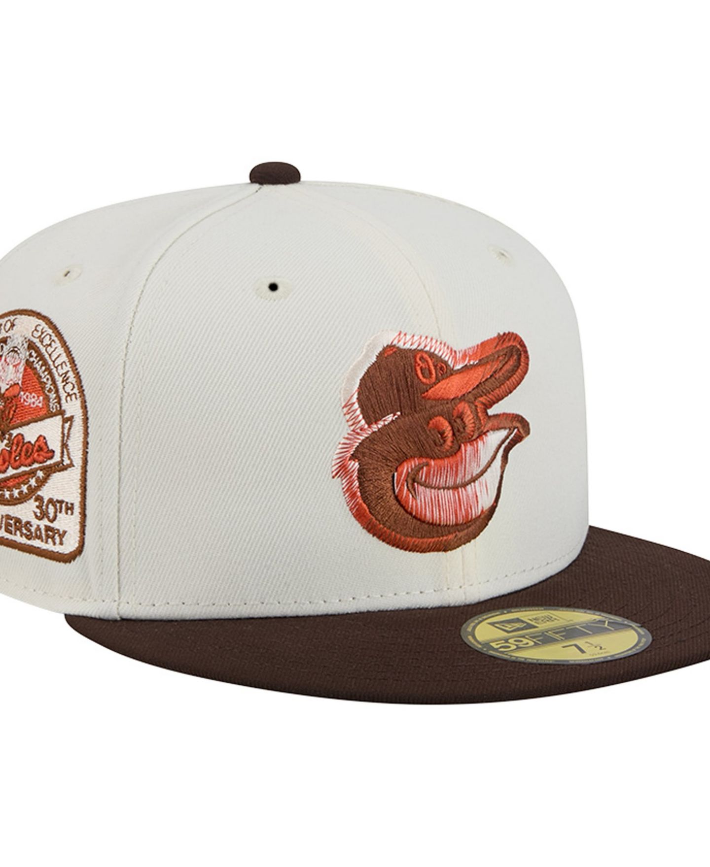 Мужская кепка New Era Natural/Brown Baltimore Orioles Pumpkin Spice 59FIFTY Fitted Hat — фото 1