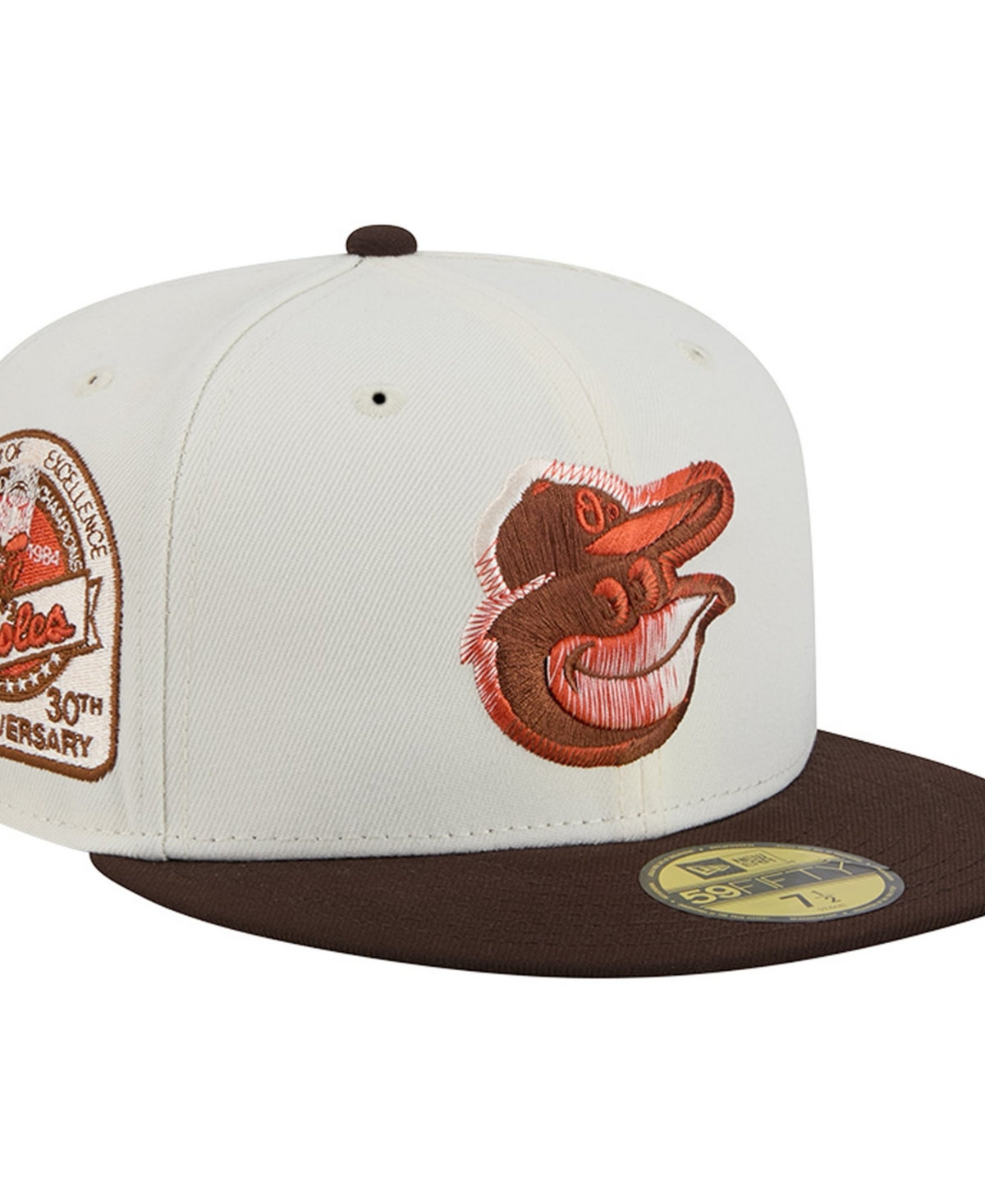 New Era Men's Natural/Brown Baltimore Orioles Pumpkin Spice 59FIFTY Fitted Hat