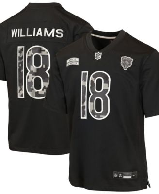 Big Boys' and Girls' Caleb Williams Black Chicago Bears 2026 Salute to Service Game Jersey