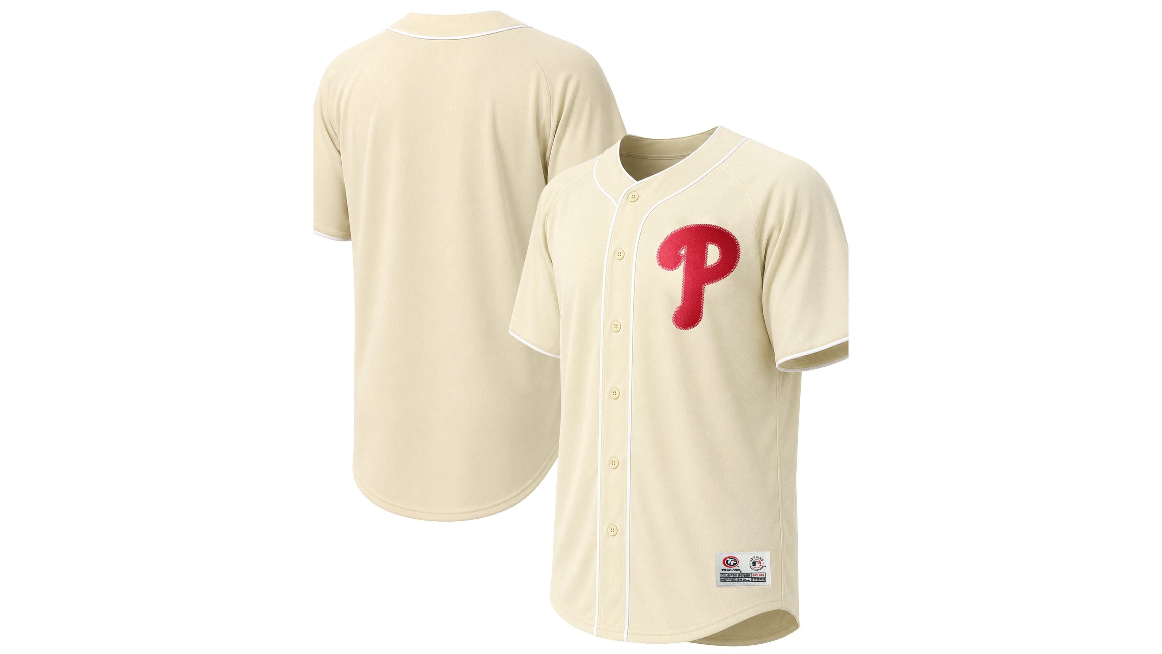 Stitches Men's Cream Philadelphia Phillies Fashion Jersey