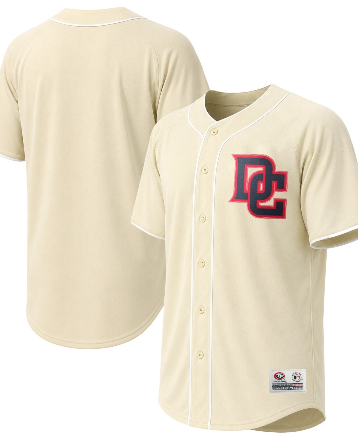 Stitches Men's Cream Washington Nationals Fashion Jersey - Cream