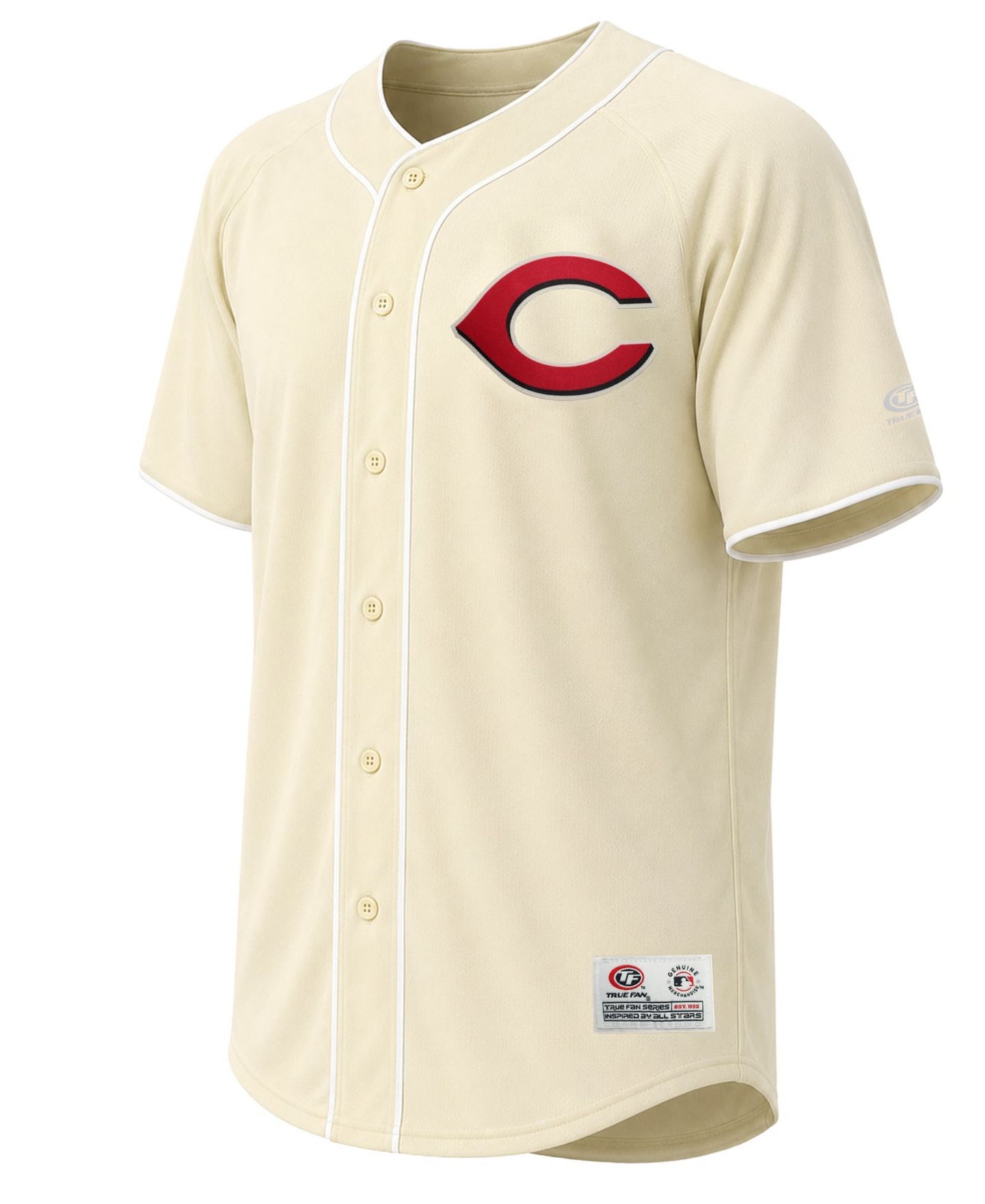 Мужской топ Stitches Cream Cincinnati Reds Fashion Jersey — фото 3