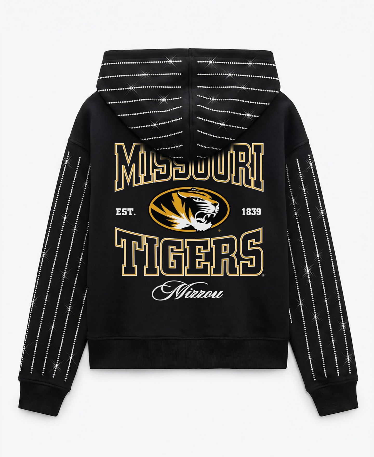 Женское худи Gameday Couture Black Missouri Tigers Eyes on the Prize Mid-Crop Full-Zip — фото 3