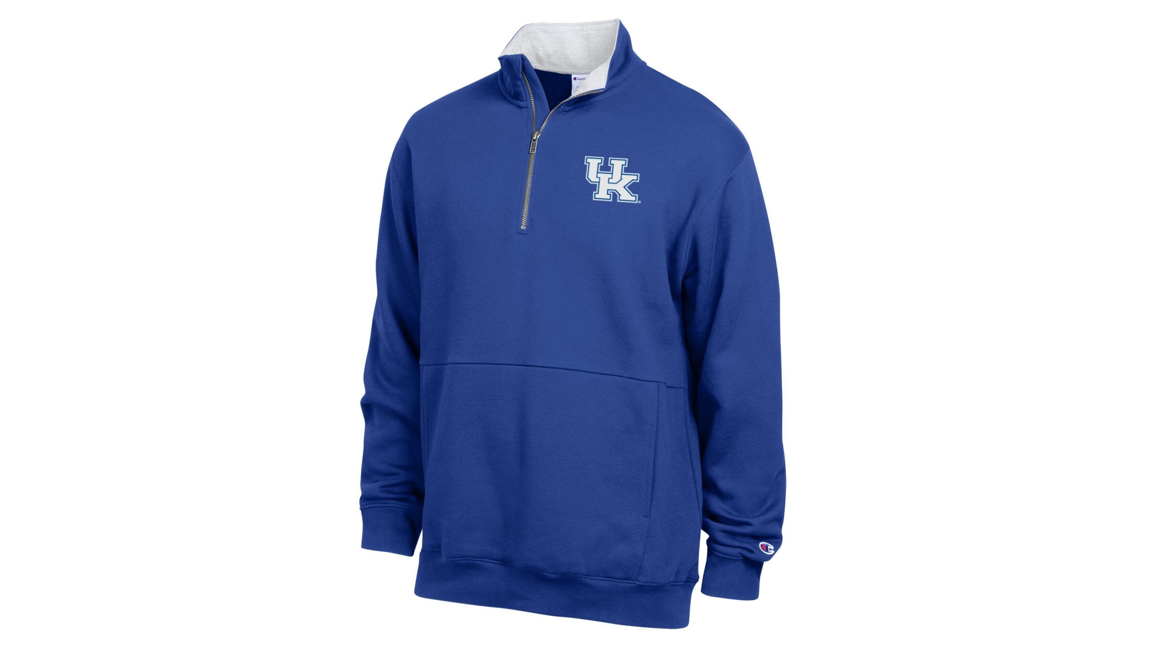 Champion Men's Royal Kentucky Wildcats Fleece Quarter-Zip Pullover