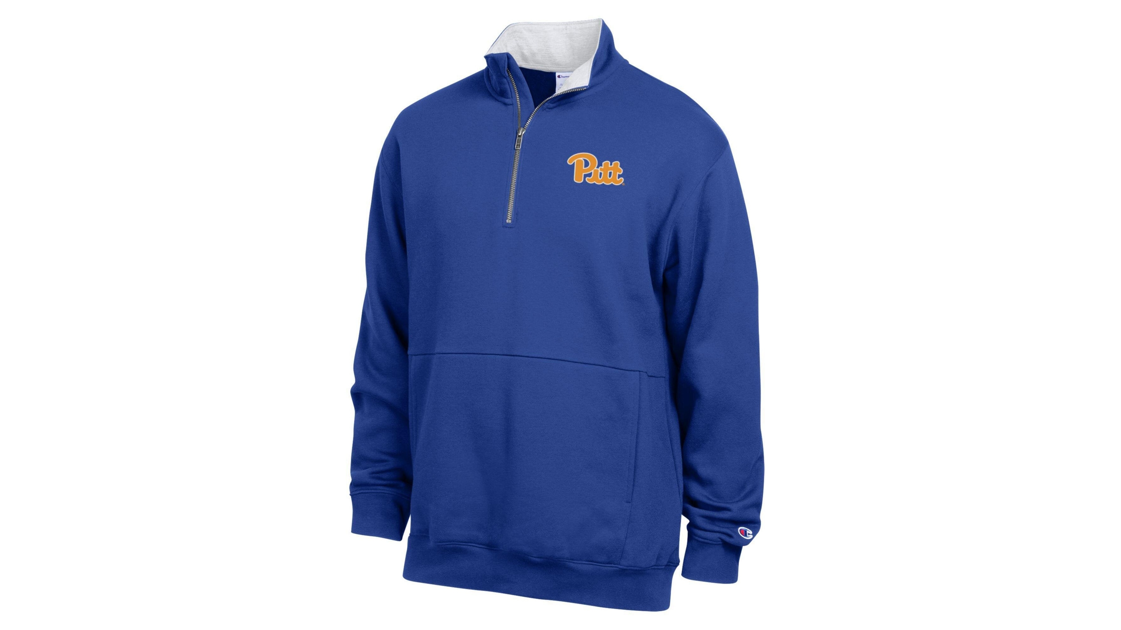 Champion Men's Royal Pitt Panthers Fleece Quarter-Zip Pullover