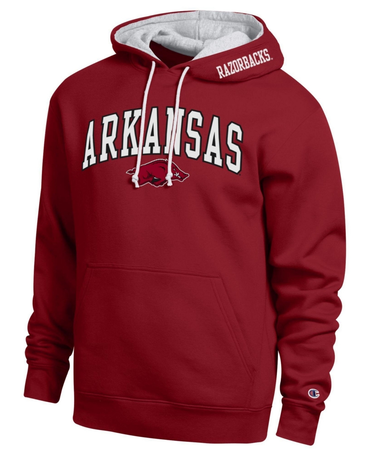 Champion Men's Cardinal Arkansas Razorbacks Arch Tackle Twill Hoodie