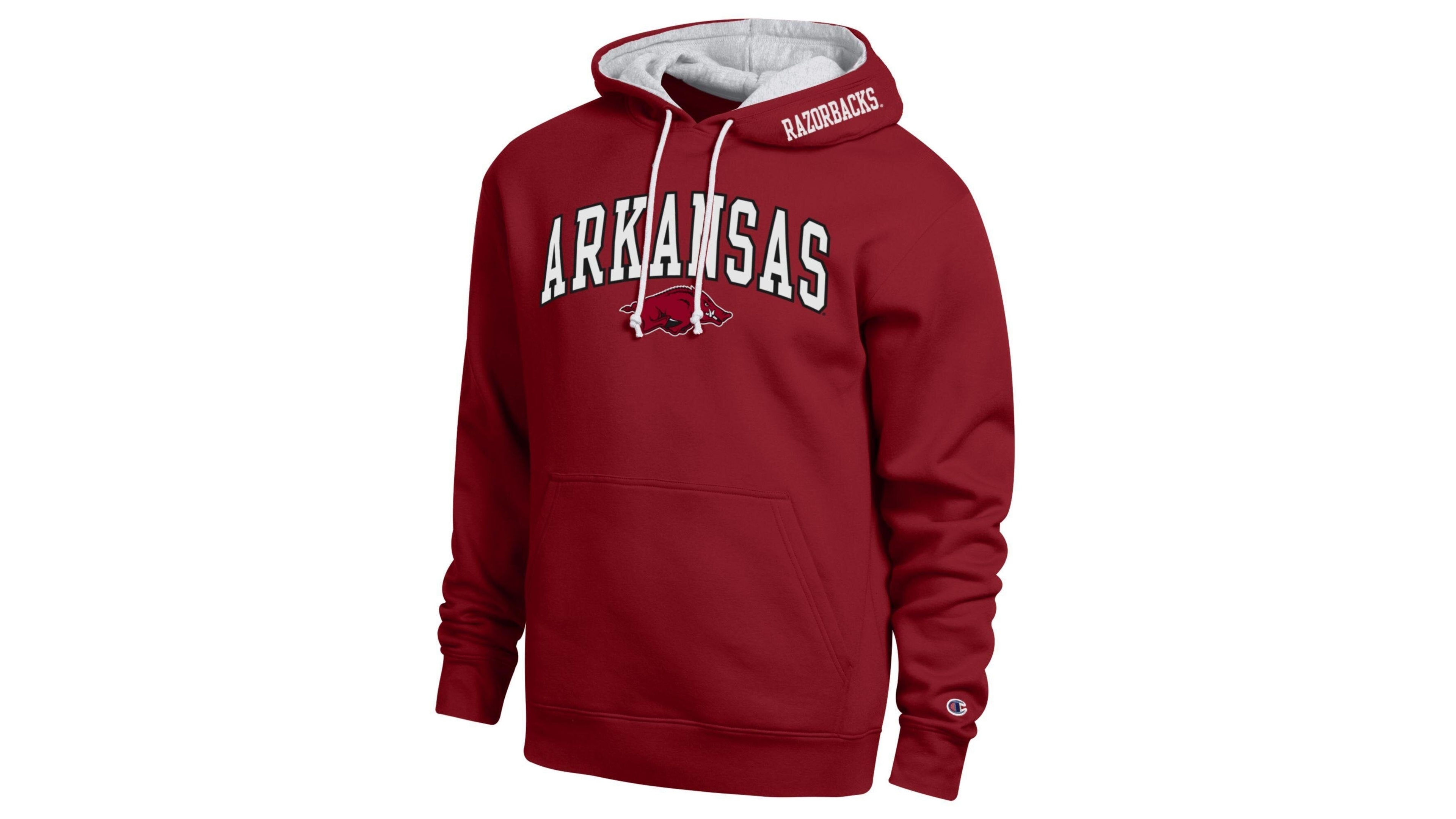 Champion Men's Cardinal Arkansas Razorbacks Arch Tackle Twill Hoodie