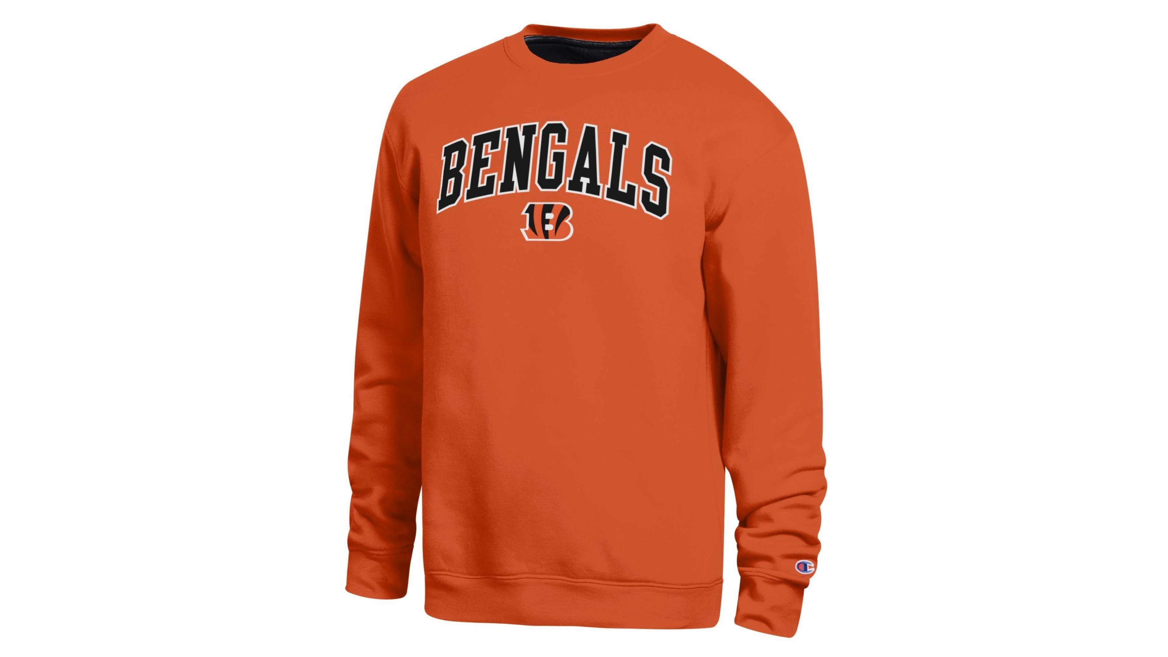 Champion Men's Orange Cincinnati Bengals Contrast Lined Sweatshirt