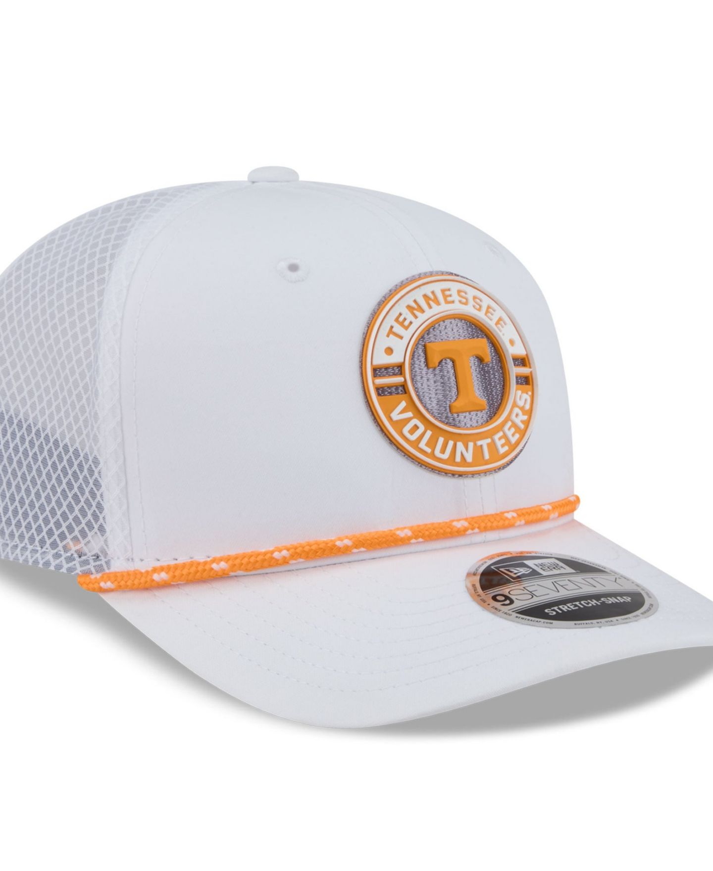 Мужская кепка New Era Gray Tennessee Volunteers Rope 9SEVENTY Adjustable Hat — фото 4