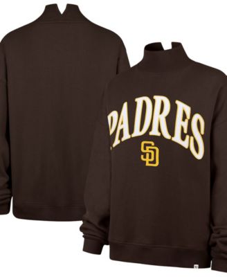 Women's  Brown San Diego Padres Oversized Vantage Mock Neck Sweatshirt