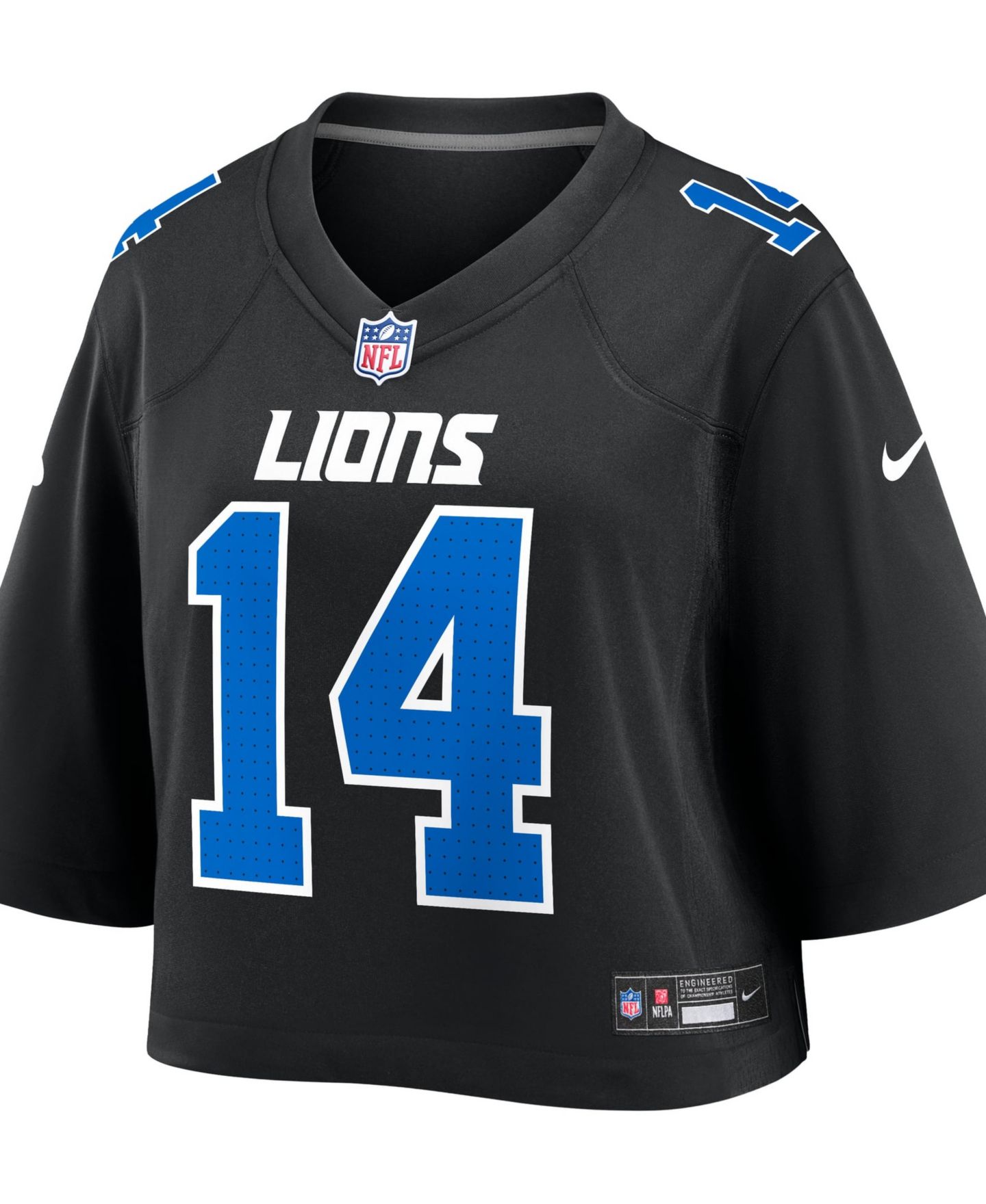 Женский топ Nike Amon-Ra St. Brown Black Detroit Lions Cropped Fashion Game Jersey — фото 3