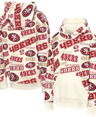 Big Boys' and Girls' Cream San Francisco 49ers Shake Bake Hoodie