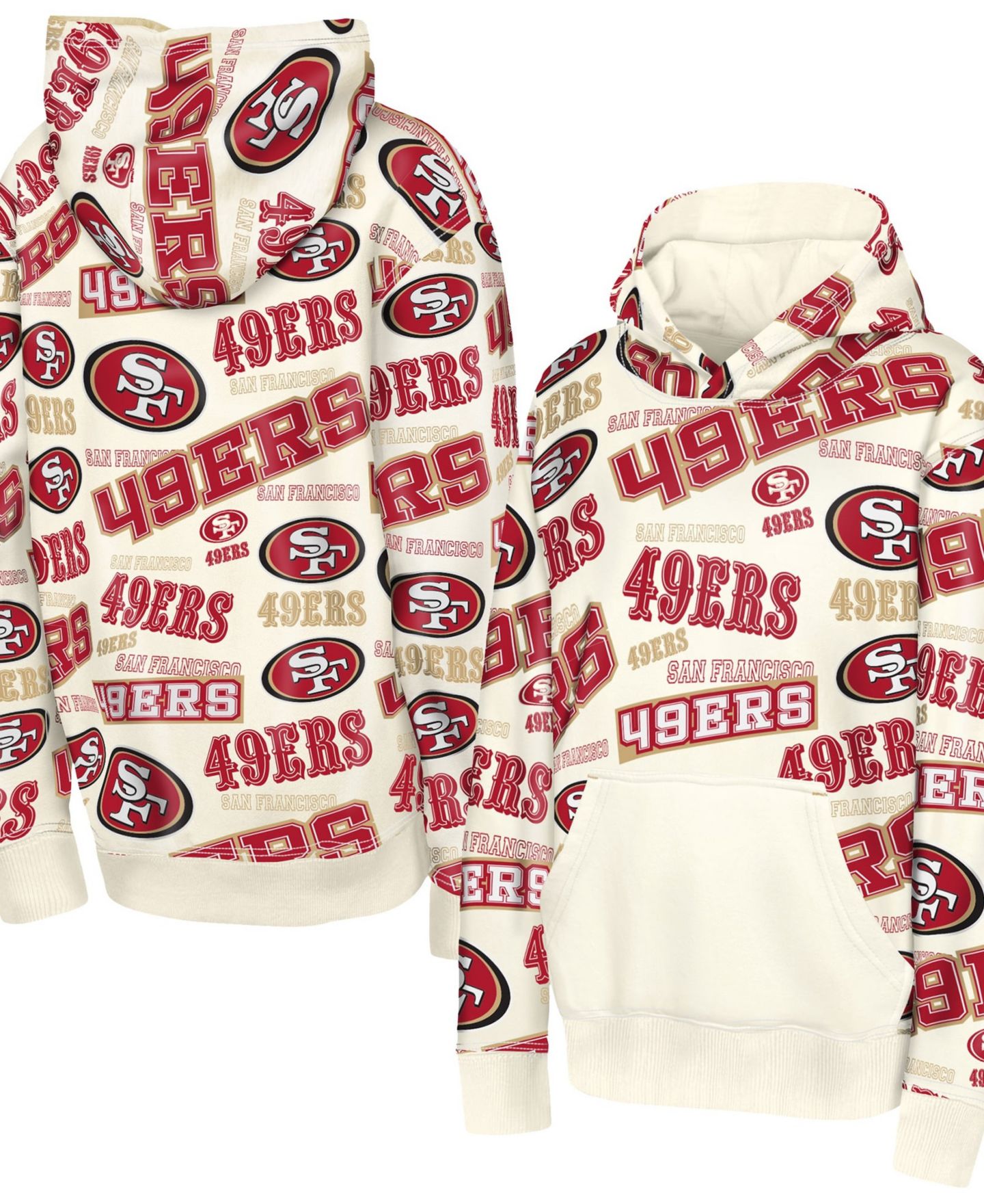 Детское худи Outerstuff Cream San Francisco 49ers Shake Bake — фото 1
