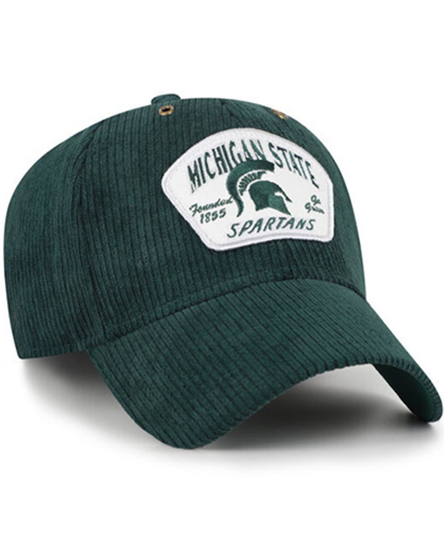 Кепка '47 Brand Green Michigan State Spartans Accordia Corduroy MVP Adjustable Hat — фото 3