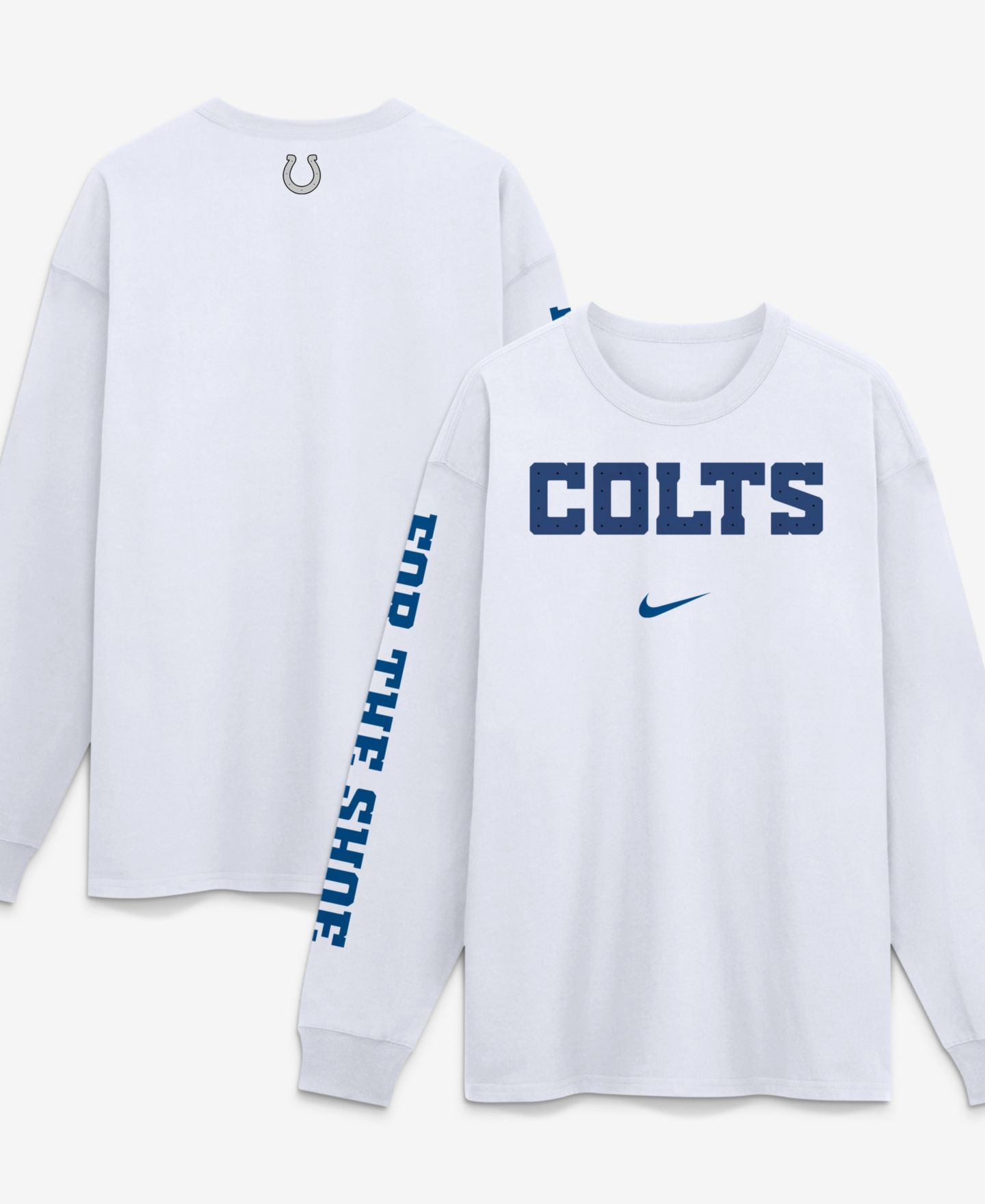 Мужская футболка Nike White Indianapolis Colts 2026 Rivalries Collection Max90 Long-Sleeves — фото 1