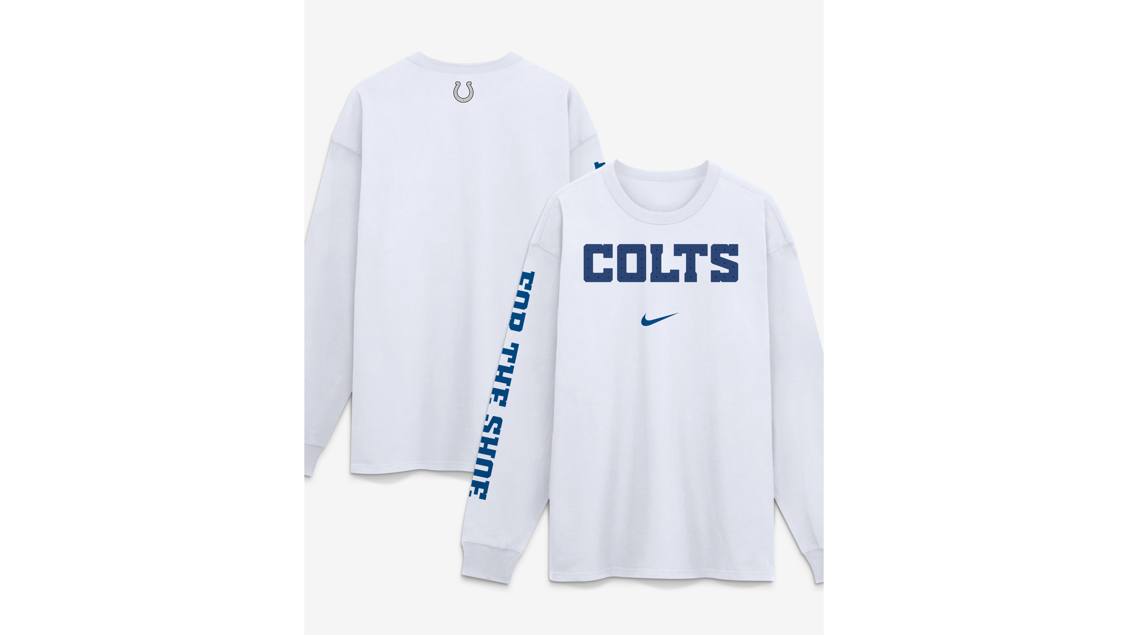 Nike Men's White Indianapolis Colts 2026 Rivalries Collection Max90 Long-Sleeves T-Shirt