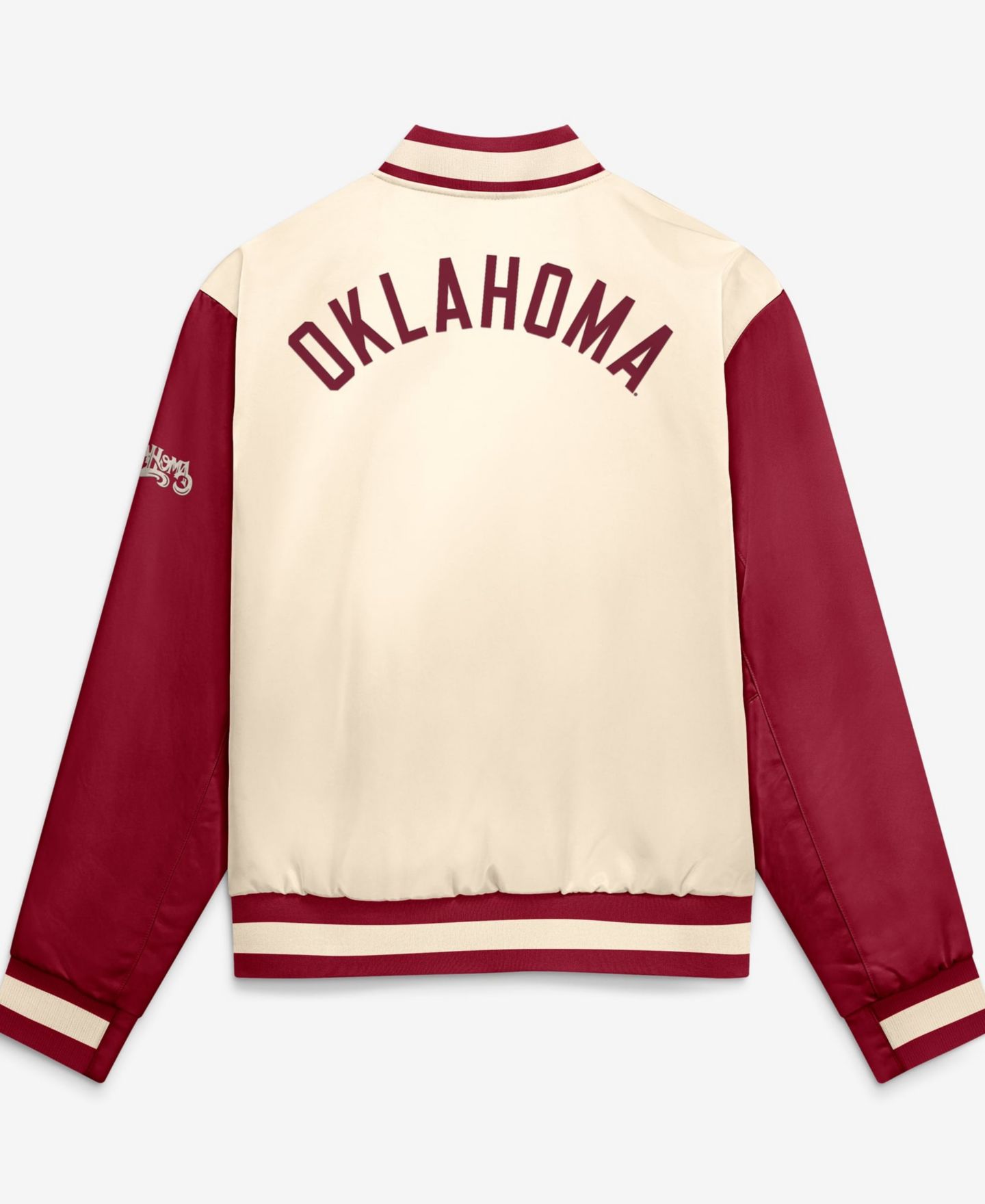 Мужская куртка Nike Natural/Crimson Oklahoma Sooners Legacy Full-Snap Bomber — фото 4