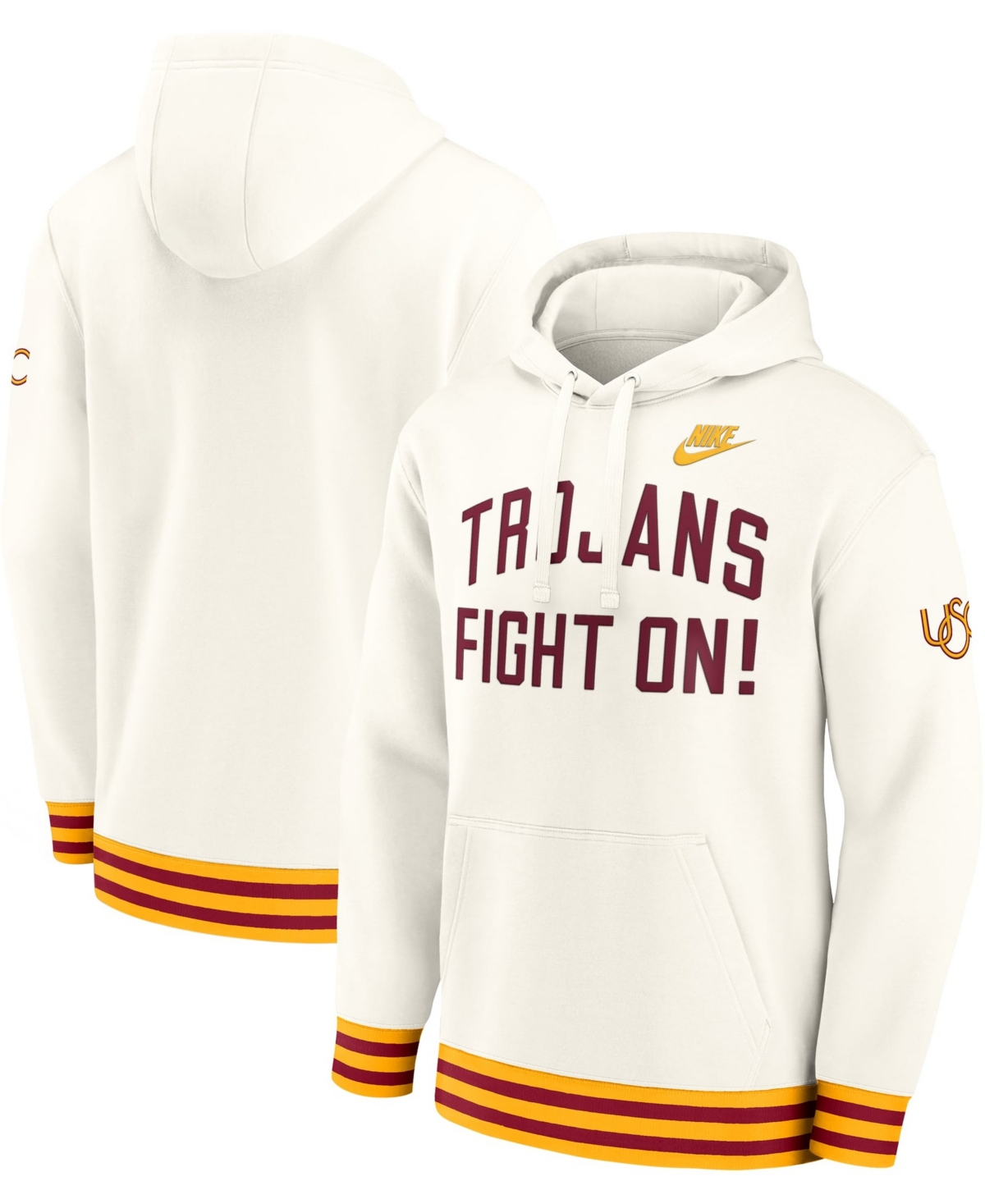 Nike Men's Cream Usc Trojans Legacy Retro Pullover Hoodie