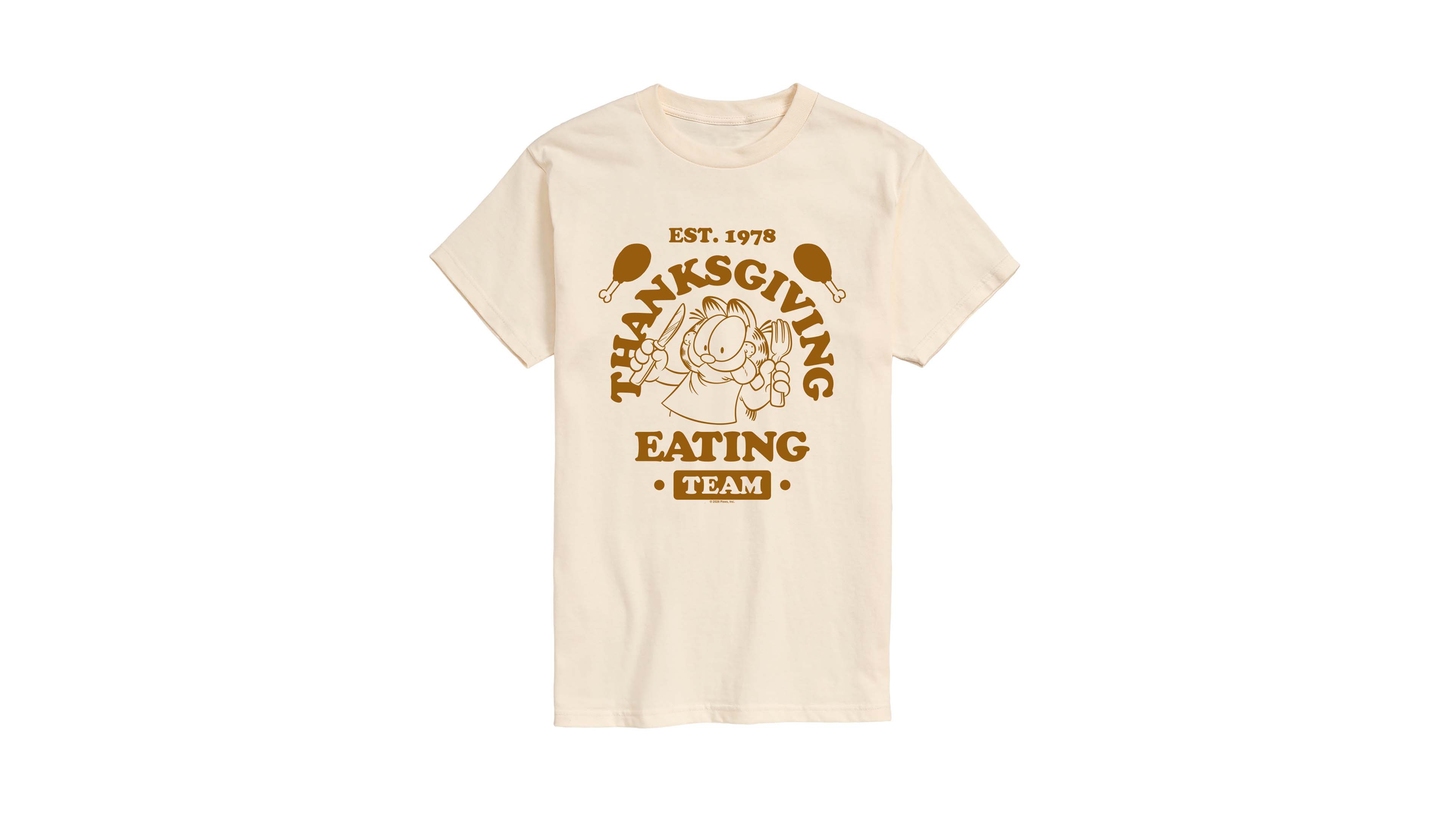 Airwaves Men's Thanksgiving Eating Team Regular Fit Graphic T-Shirt