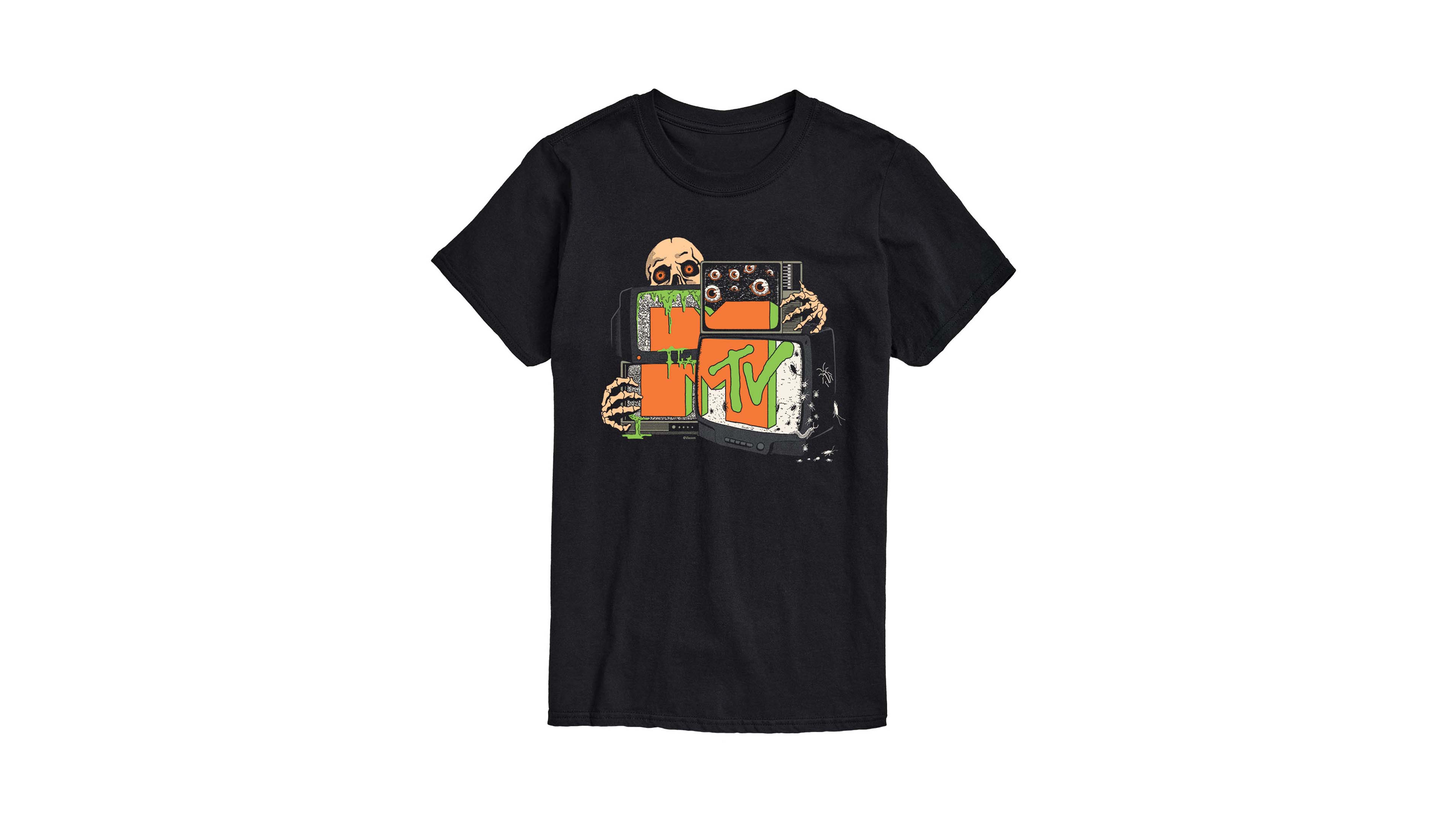 Airwaves Men's Halloween Static Tv Graphic T-Shirt
