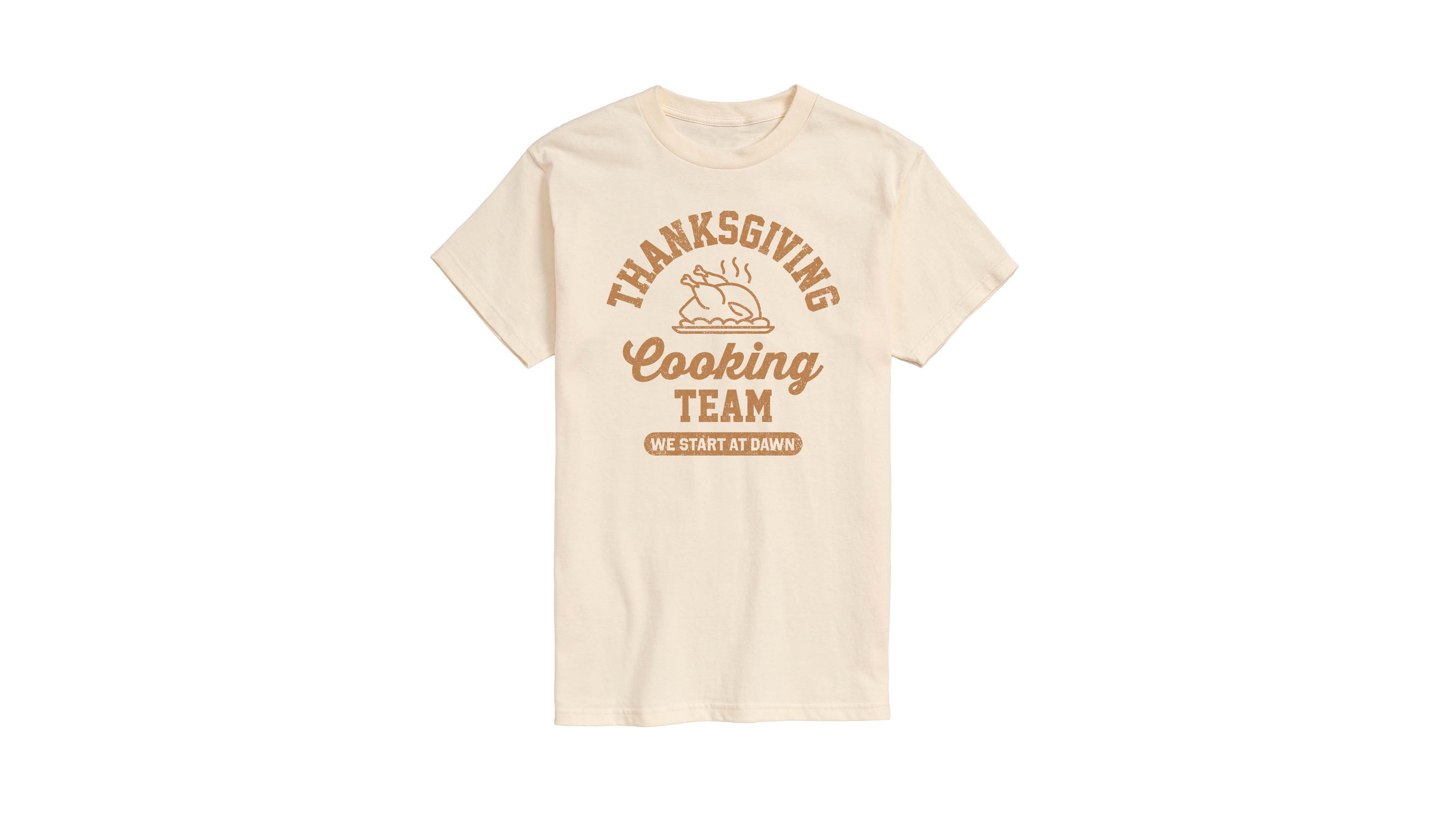 Airwaves Men's Thanksgiving Cooking Team Graphic T-Shirt