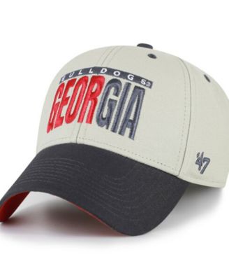 Men's and Women's  Gray/Black Georgia Bulldogs Half Block Text MVP Adjustable Hat