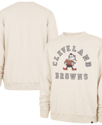 Men's  Tan Cleveland Browns Calderwood Well Worn French Terry Sweatshirt