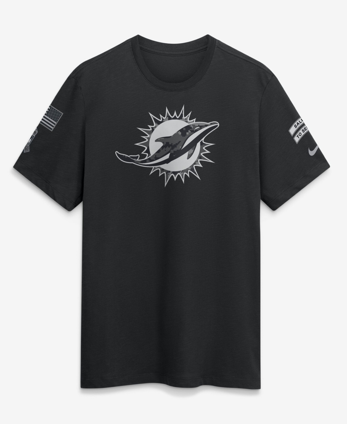 Nike Men's Black Miami Dolphins 2026 Salute to Service Slub T-Shirt