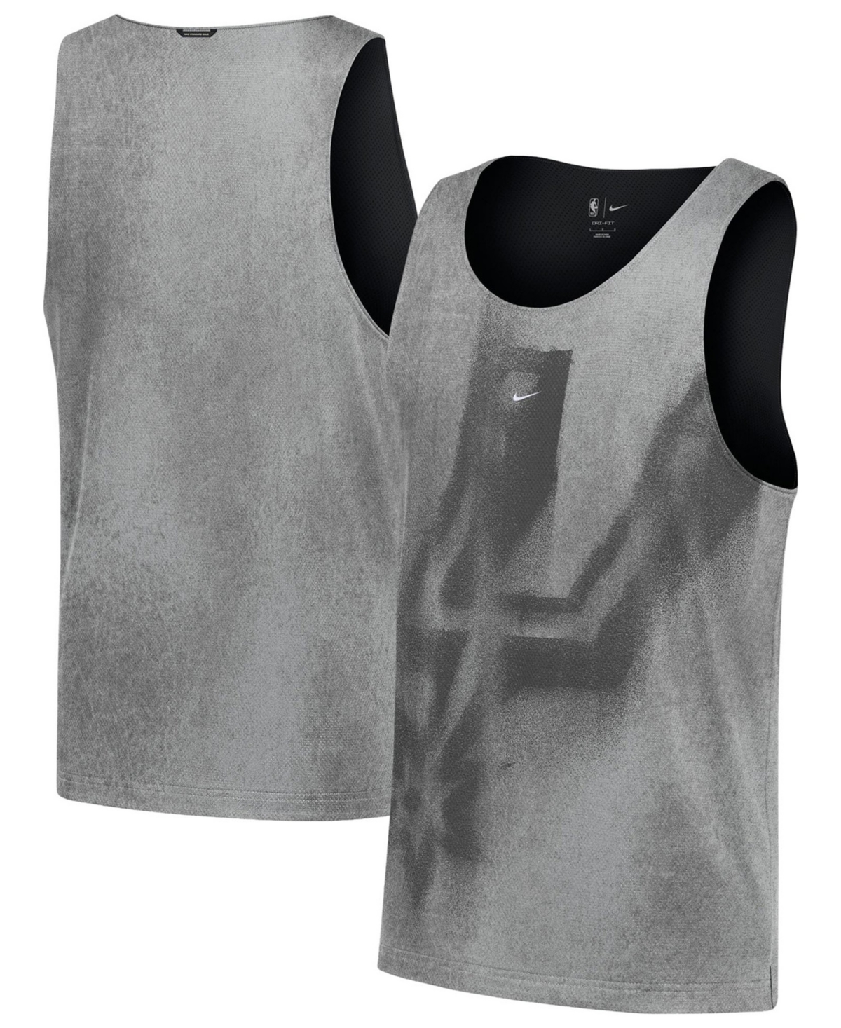 Nike Men's Silver/Black San Antonio Spurs 2026 Standard Issue Practice Icon Mesh Reversible Jersey