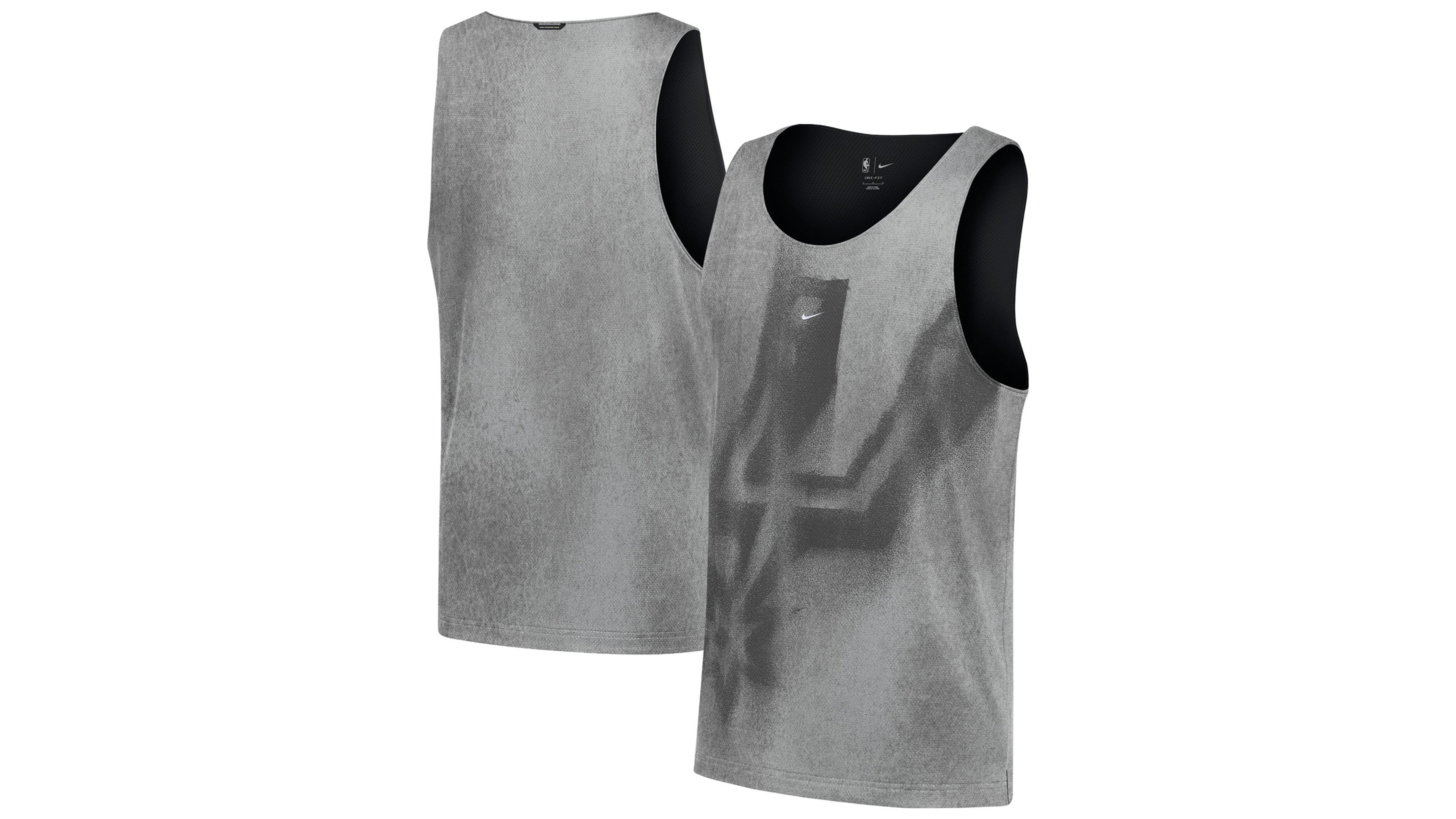Nike Men's Silver/Black San Antonio Spurs 2026 Standard Issue Practice Icon Mesh Reversible Jersey