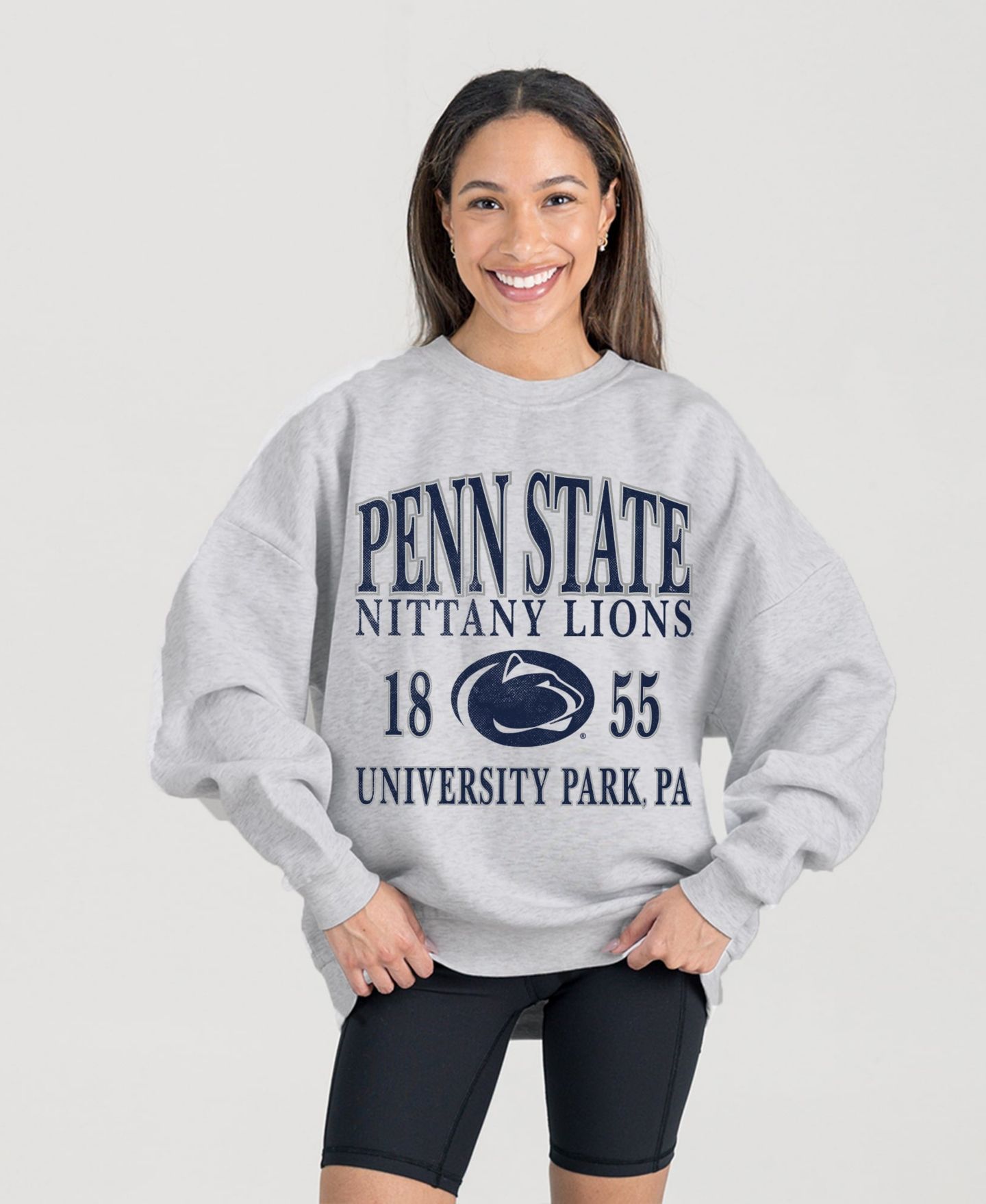 Женская толстовка Gameday Couture Gray Penn State Nittany Lions Established Premium Fleece Drop Pullover — фото 1